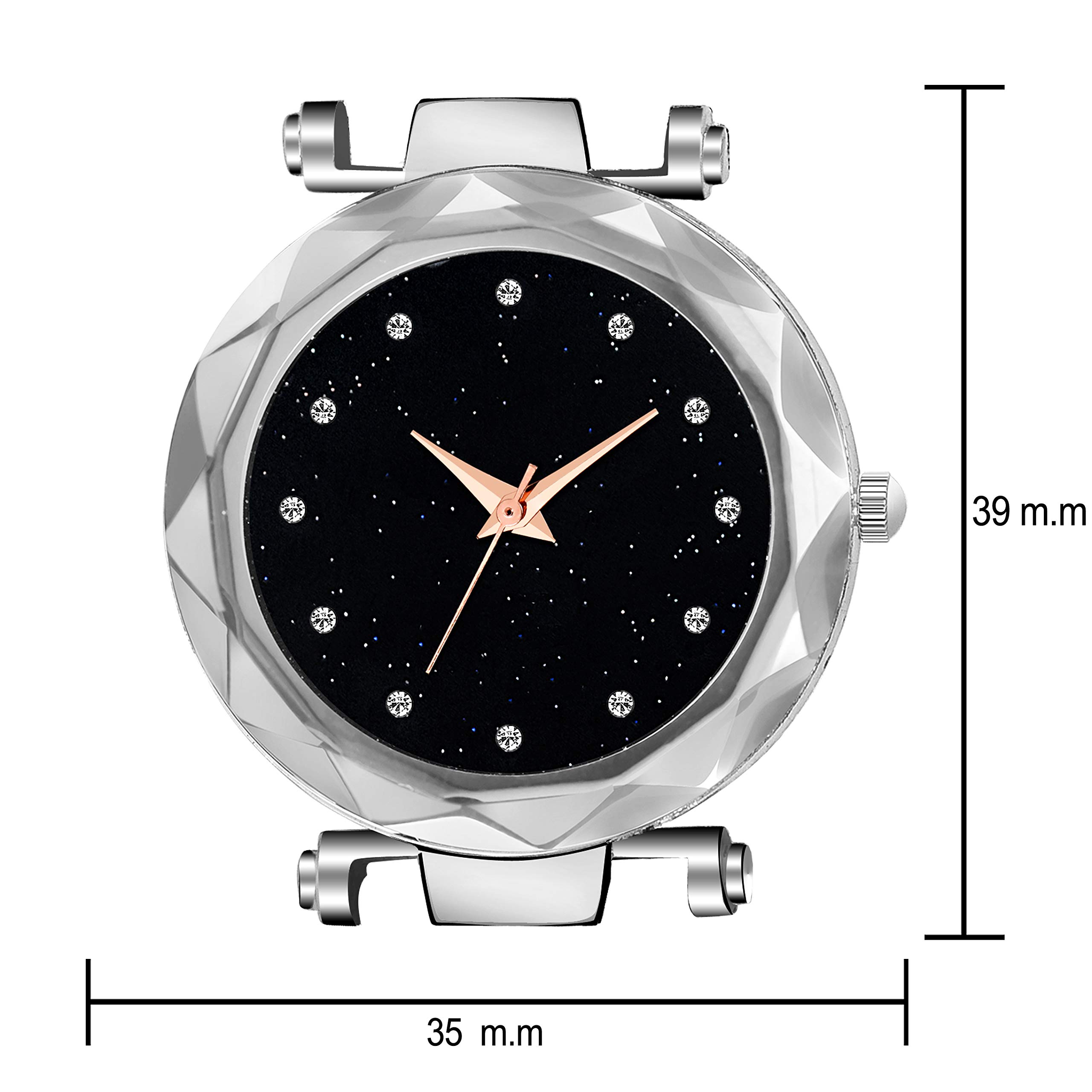 Niyati Nx Luxury Mesh Magnet Buckle Starry Sky Quartz Watch for Women - Elegant Analog Wristwatch with Mysterious Design, Perfect for Daily Wear, Office, Parties & Special Occasions