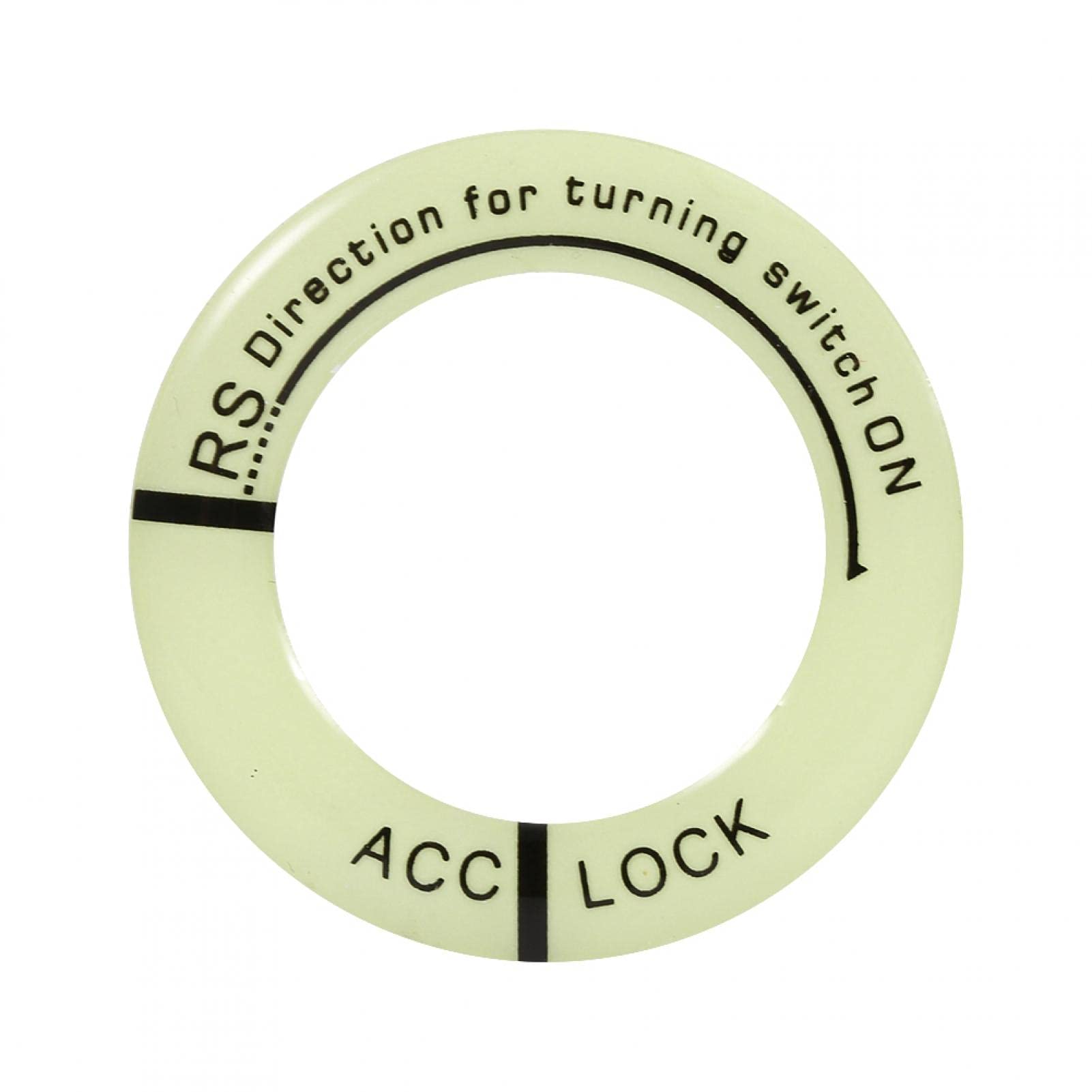 Universal Car & Motorcycle Glow in The Dark Ignition Switch Key Ring Cover - Epoxy Resin Decorative Trim Ring (Green & Black) - Perfect for Night Riders & Vehicle Customization