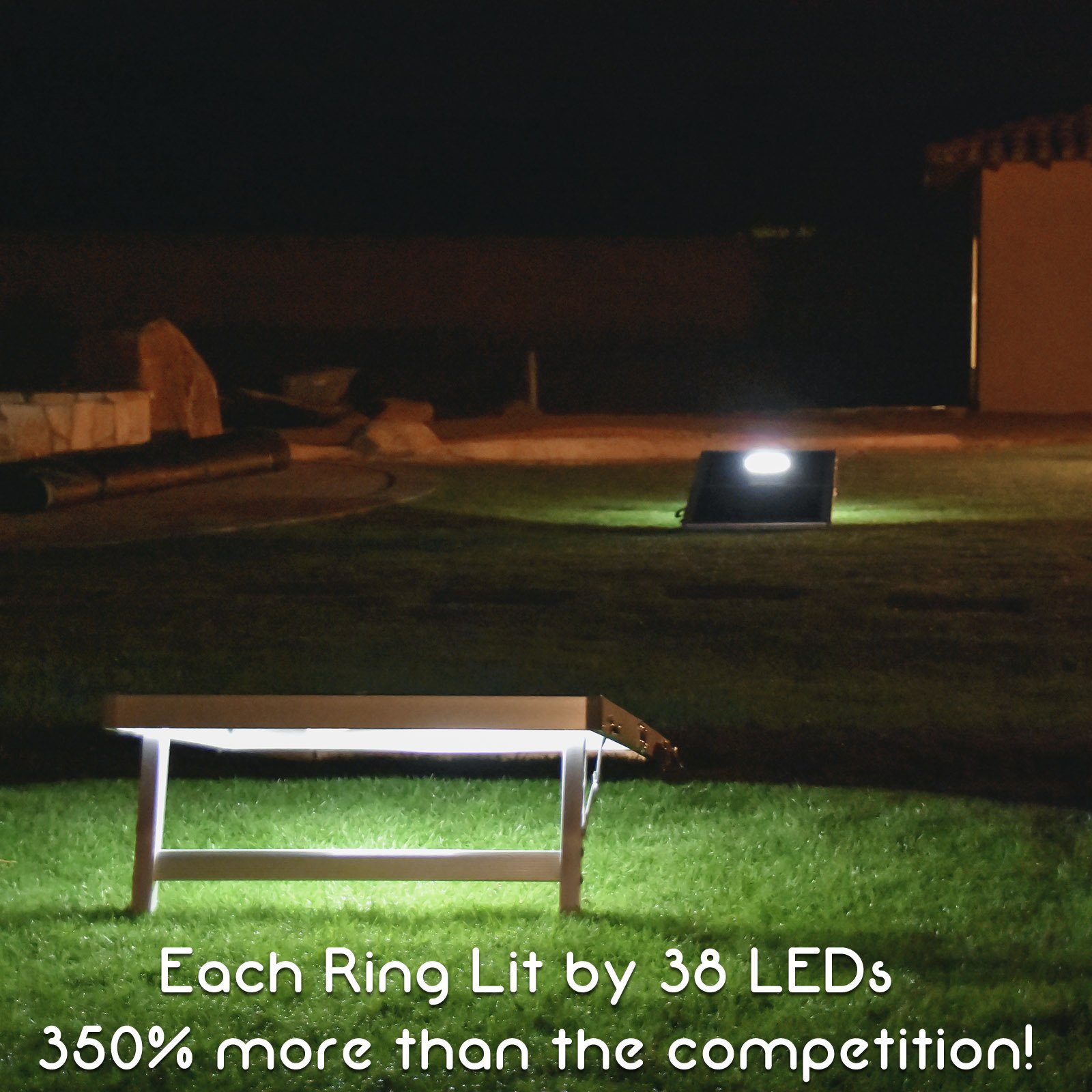 GoSports 4x2 ft Aluminum Cornhole Game Set with LED Lights or Standard - 2 Foldable Regulation Boards & 8 Bean Bags - Perfect for Backyard, Tailgating, and Outdoor Parties