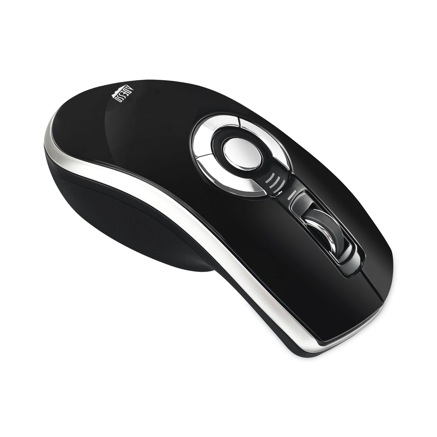 Adesso Air Mouse Elite Wireless Presenter Mouse - 2.4GHz RF Remote Control with 100ft Range, Ergonomic Ambidextrous Design for Presentations & PC Control (Black) - Perfect for PowerPoint, Keynote, Zoom Meetings & Classroom Teaching