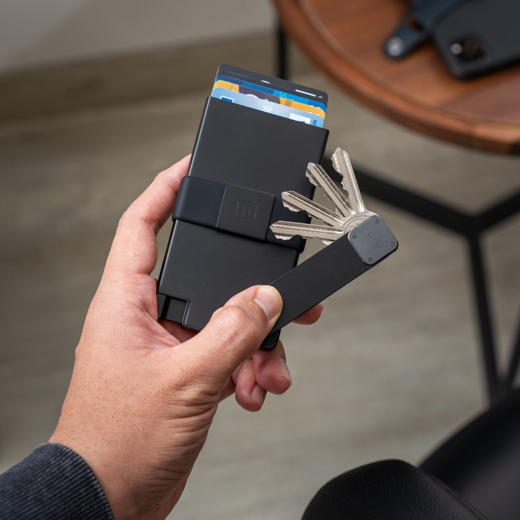Trackable Wallet & Key Case Bundle - RFID Blocking Smart Wallet with GPS Tracker - Perfect for Travel, Work, and Everyday Use
