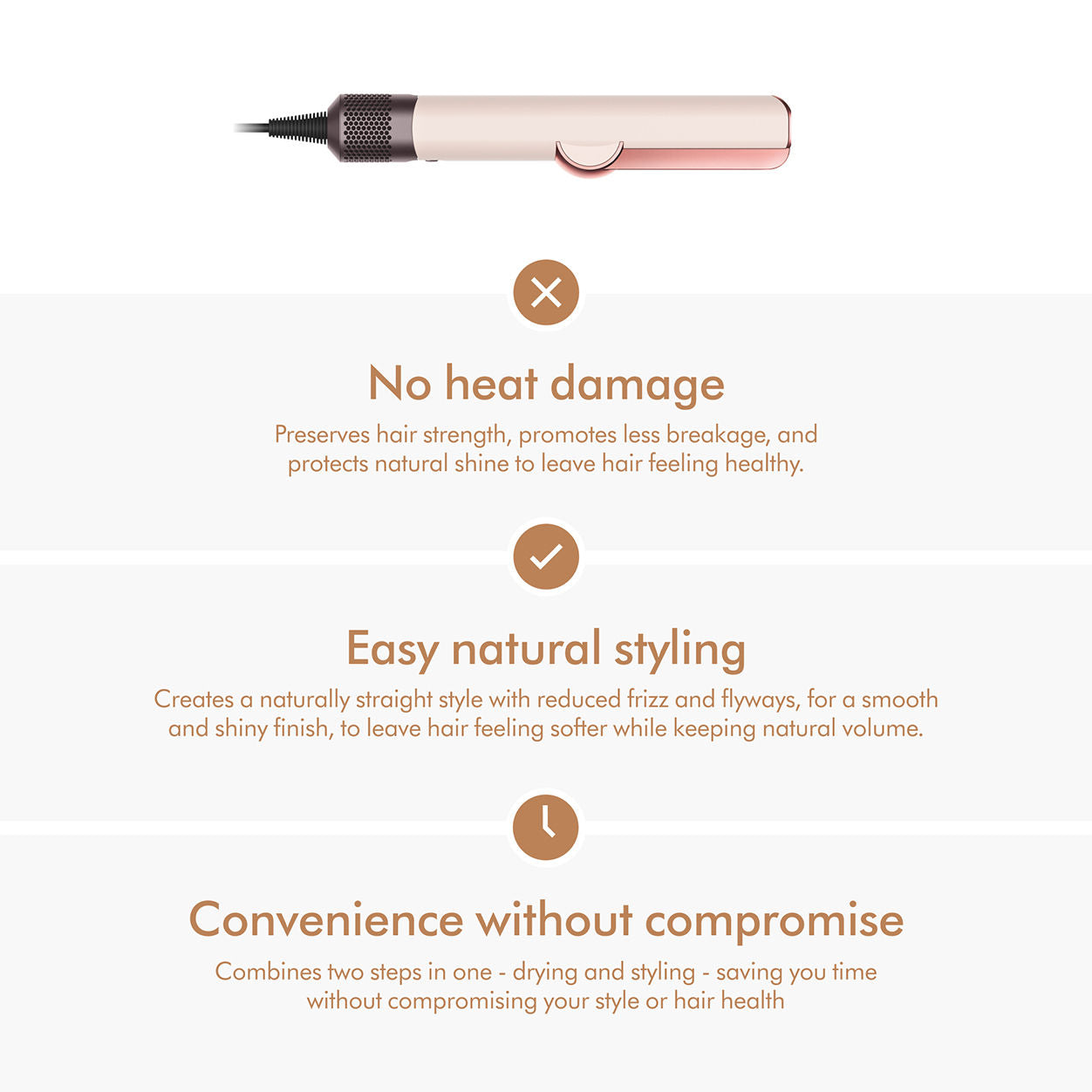 Professional Airstrait Hair Straightener - Ionic Ceramic Flat Iron for Frizz-Free Smoothing - Perfect for Home & Salon Styling