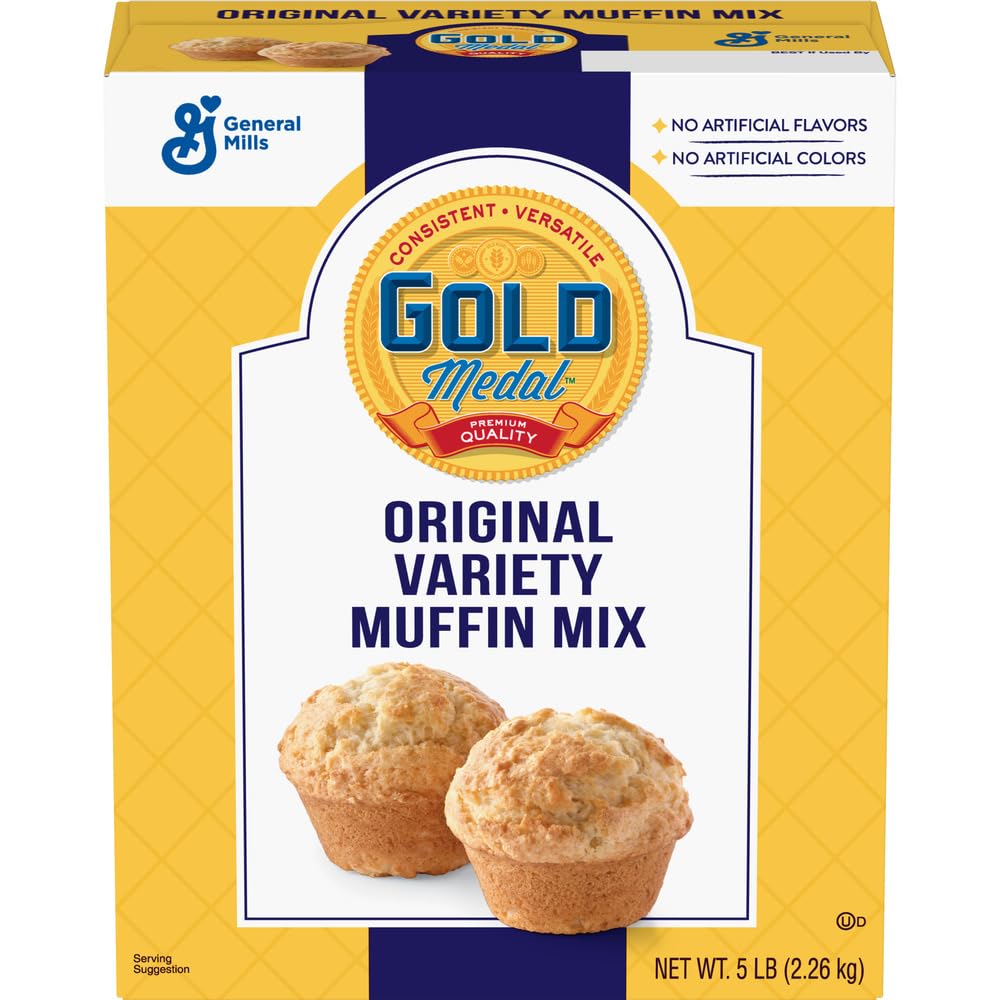 Gold Medal Original Variety Muffin Mix - 5 Pound Bulk Box (Pack of 6) | Easy Baking Mix for Breakfast, Snacks & Parties | Perfect for Home Bakers, Cafes & Bulk Cooking