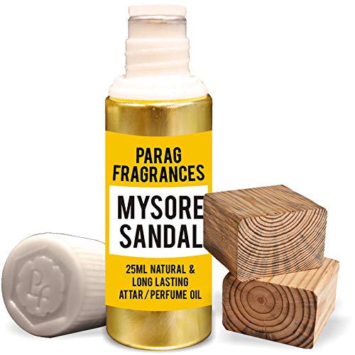 Purest Natural Grade 1 Mysore Sandal Attar Perfume Oil - 25ml Alcohol-Free & Undiluted | Bhapka Distilled for Aromatherapy, Meditation & Luxury Fragrance