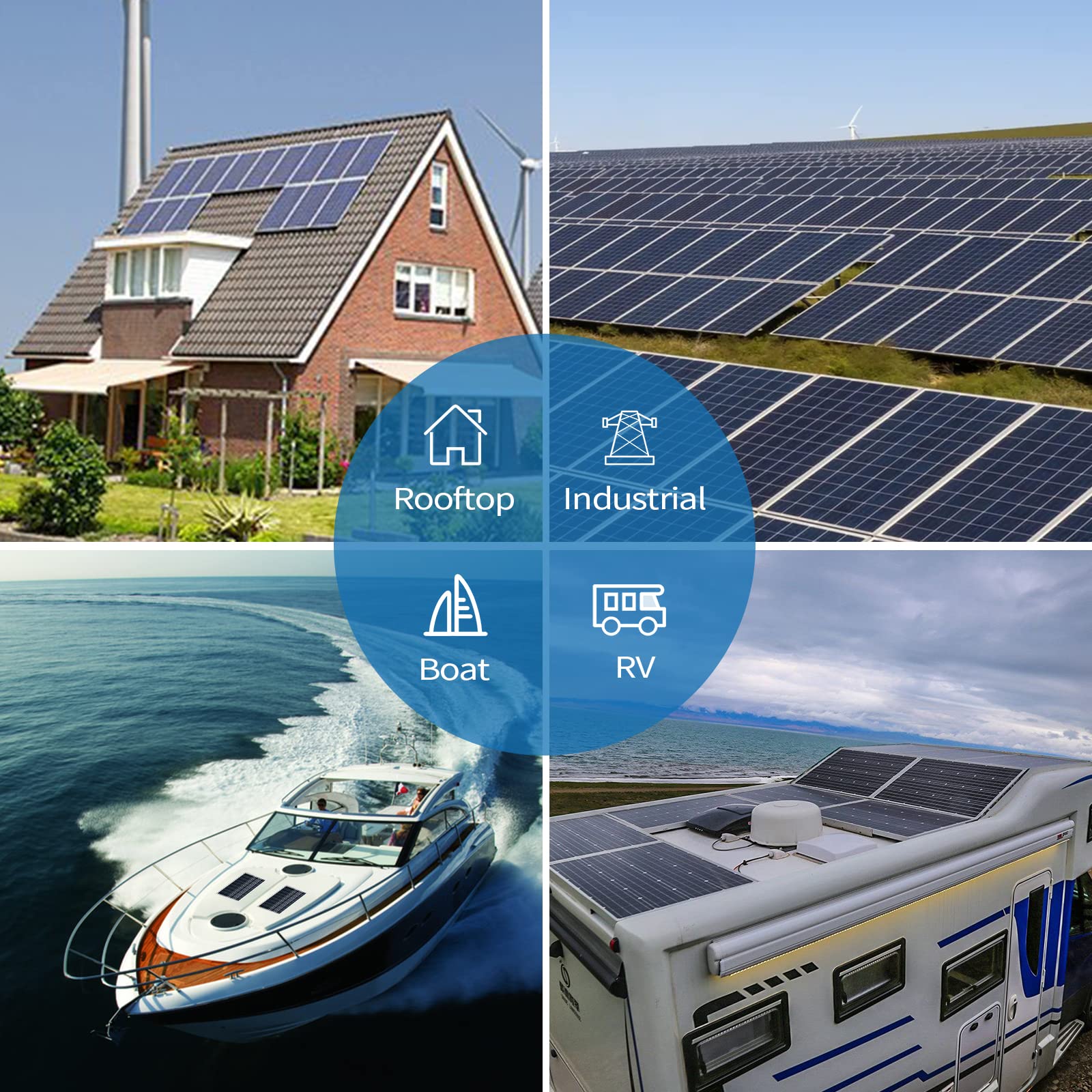 ACOPOWER 100 Watt 12 Volt Solar Panel - High Efficiency Polycrystalline PV Module for RV, Boat, Marine, Home, Farm & Off-Grid Use | Portable Solar Charger for Camping, Caravan, Rooftop & Battery Charging