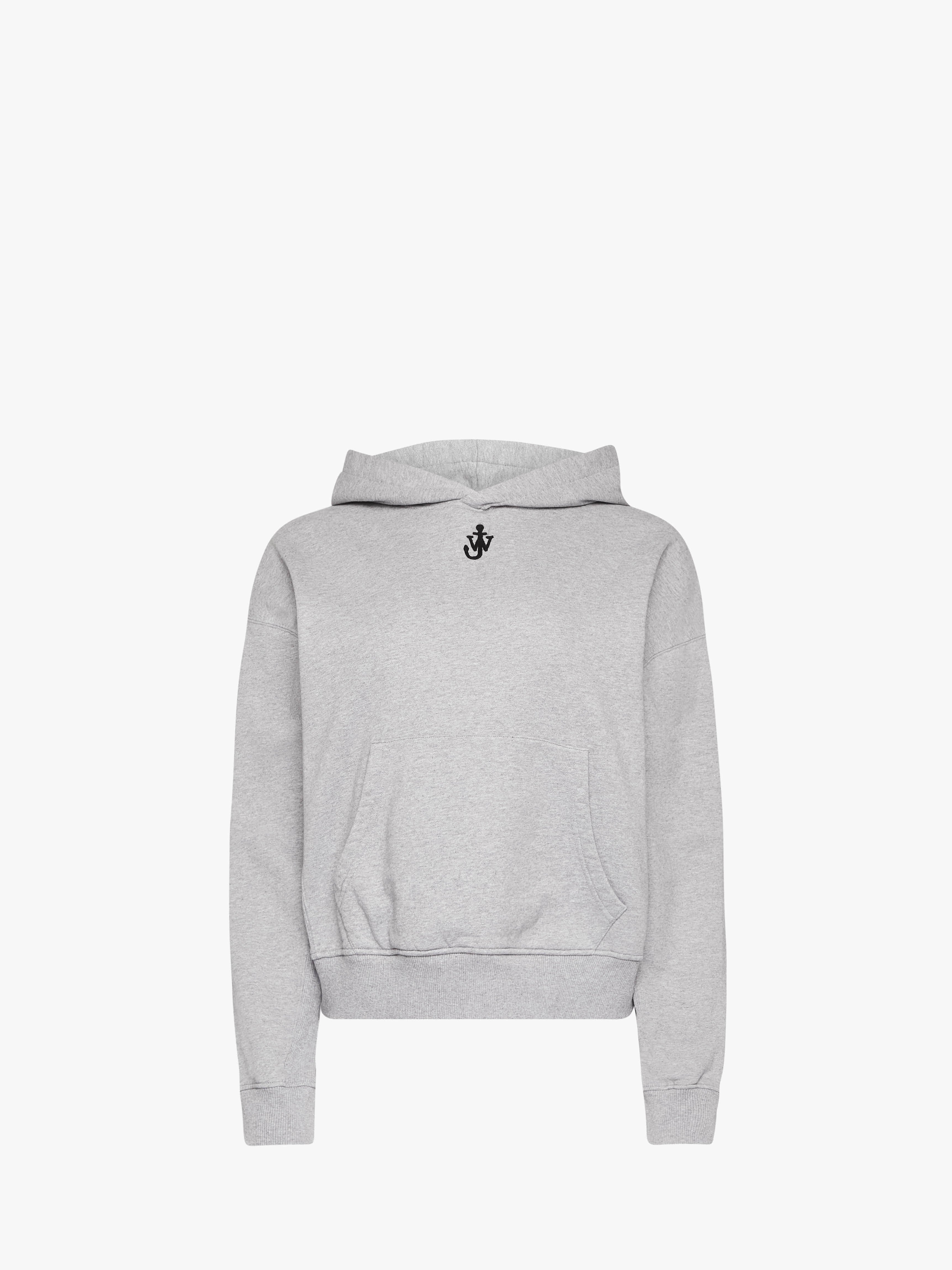 CL ANCHOR Embroidered Cropped Hoodie - Dark Navy | JW0216PG1719 | Stylish Streetwear for Women, Perfect for Casual Outings & Gym Wear