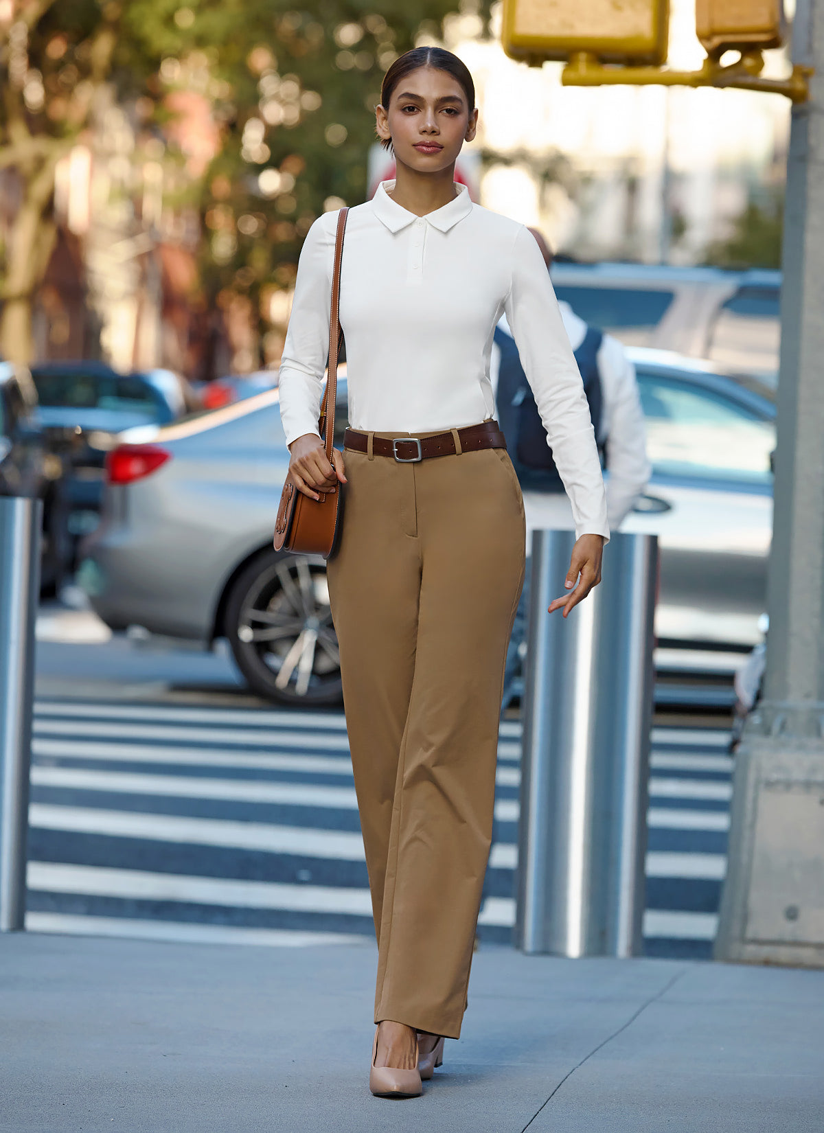 Women's Twill Fluffy Slacks - Comfortable Magic Banding Pants for Casual Wear & Lounge