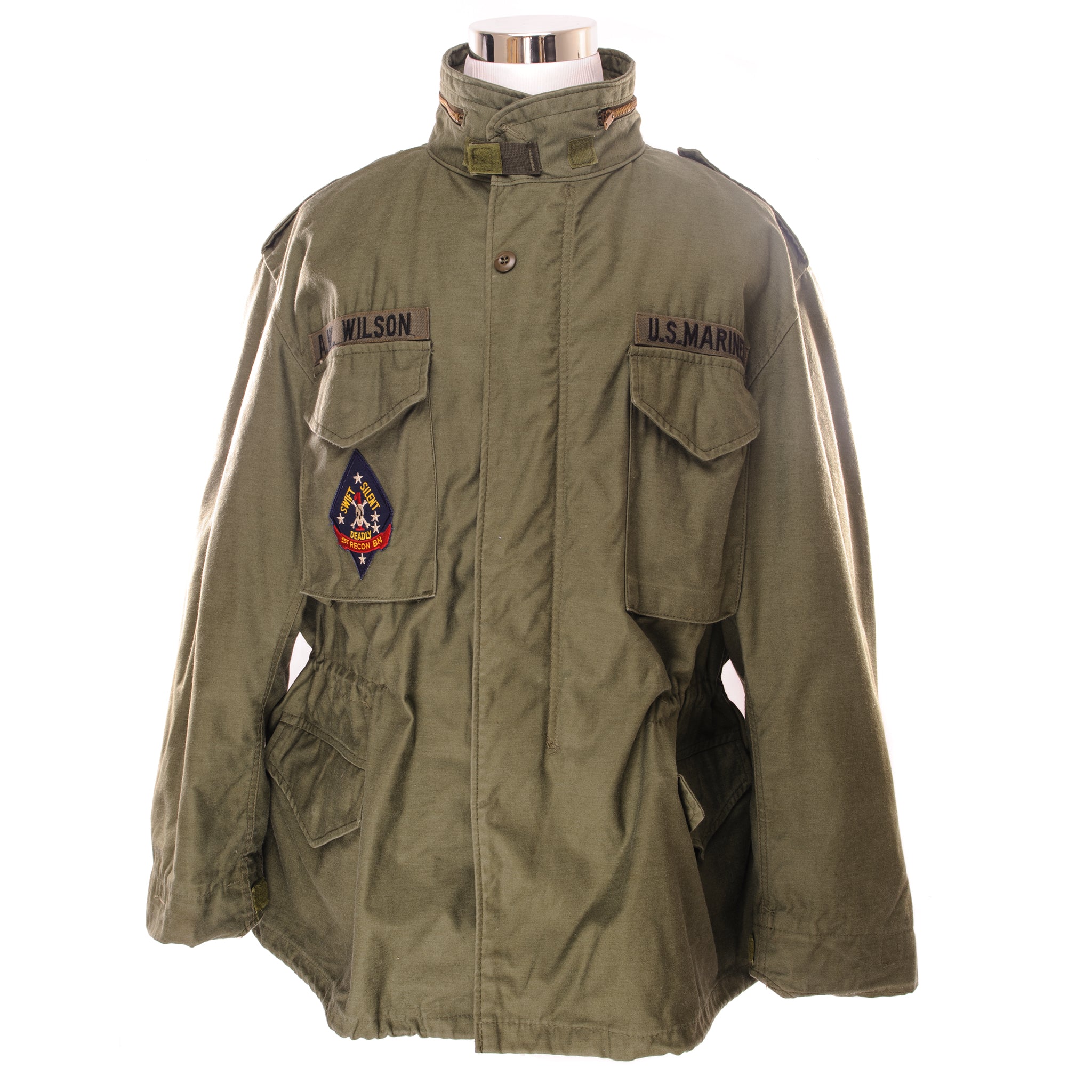 Vintage US Marines M65 Field Jacket - Size 2XL Regular with Recon Patch | Authentic 1965 Military Jacket for Outdoor Activities, Hunting & Vintage Collectors