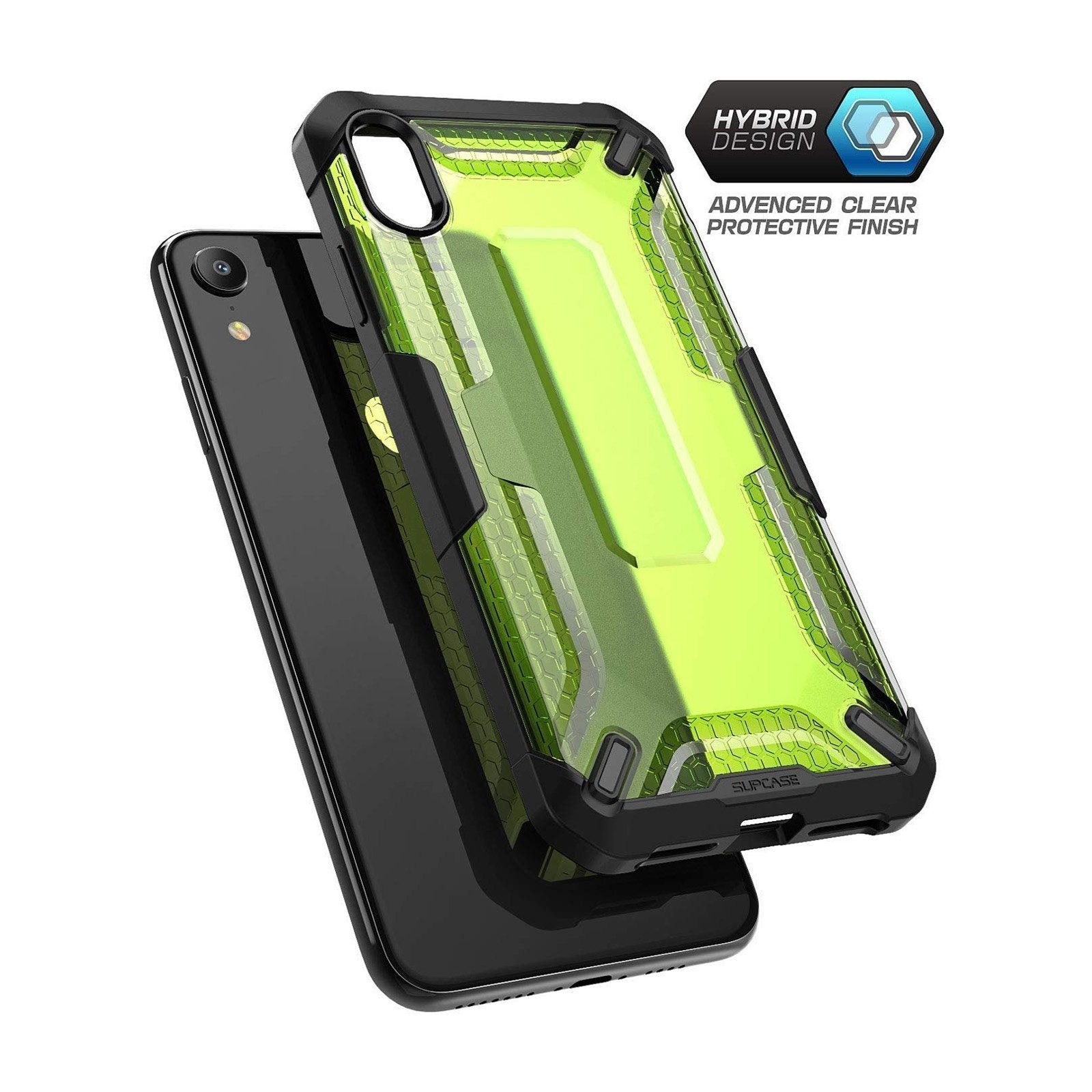 iPhone XR Unicorn Beetle Hybrid Bumper Case - Shockproof Protective Cover with Built-in Screen Protector (Green) - Perfect for Outdoor Activities, Travel & Daily Use