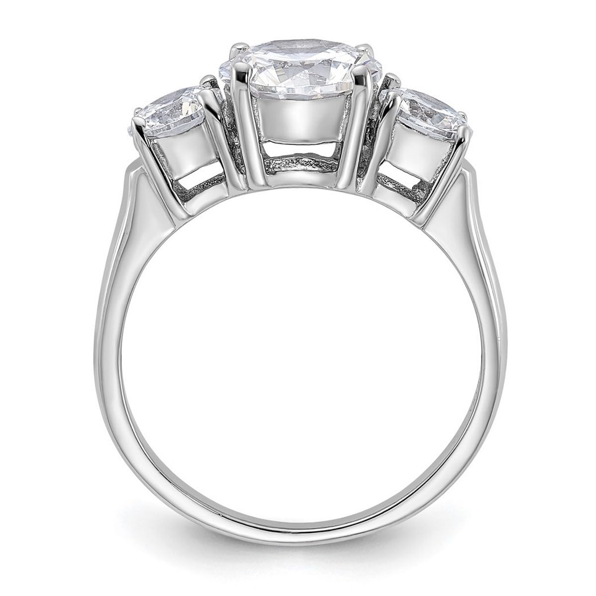 925 Sterling Silver Cubic Zirconia Ring for Women - Elegant CZ Simulated Diamond Wedding Band, Promise Ring & Anniversary Gift (Perfect for Engagement, Valentine's Day & Special Occasions)