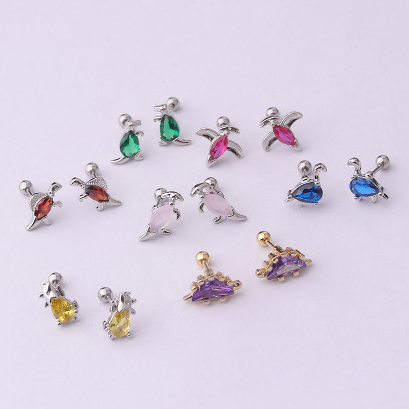 20G Cartilage Tiny Stud Earrings - Flat Back Helix Earrings for Women | HSPJ610 | Perfect for Daily Wear, Piercing Healing & Fashion Accessories