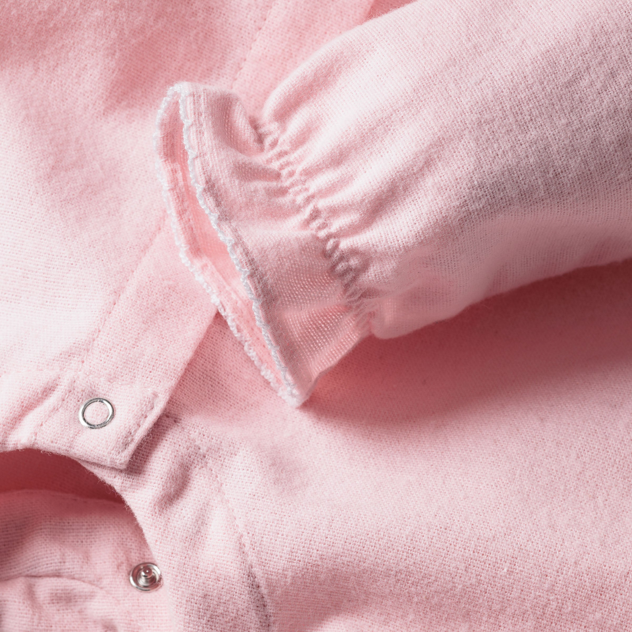Pink Baby Flannel Madeline Romper - Soft & Cozy Infant Jumpsuit for Girls - Perfect for Playtime, Photo Shoots & Casual Outings