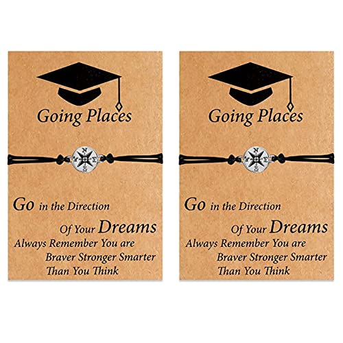 D: 2pcs compass graduation bracelets