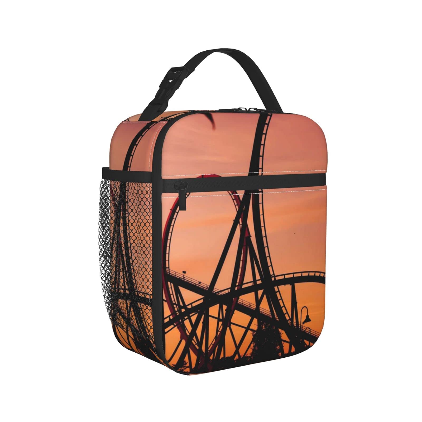 Insulated Lunch Box for Women & Men - Soft Cooler Tote Bag for Picnic, Hiking, Work | Leakproof Roller Coaster Design | Perfect for Office, School & Outdoor Activities