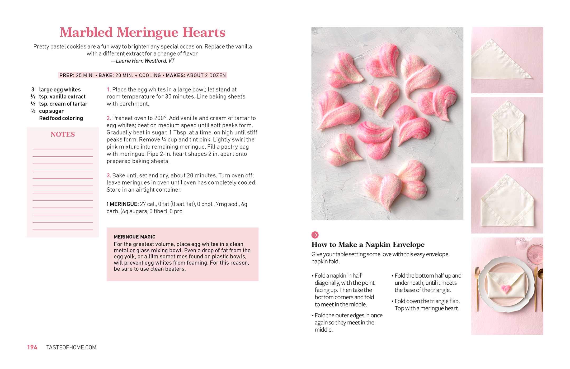 Taste of Home Valentine's Day Mini Binder - Holiday Recipe Organizer for Romantic Dinners & Special Occasions
