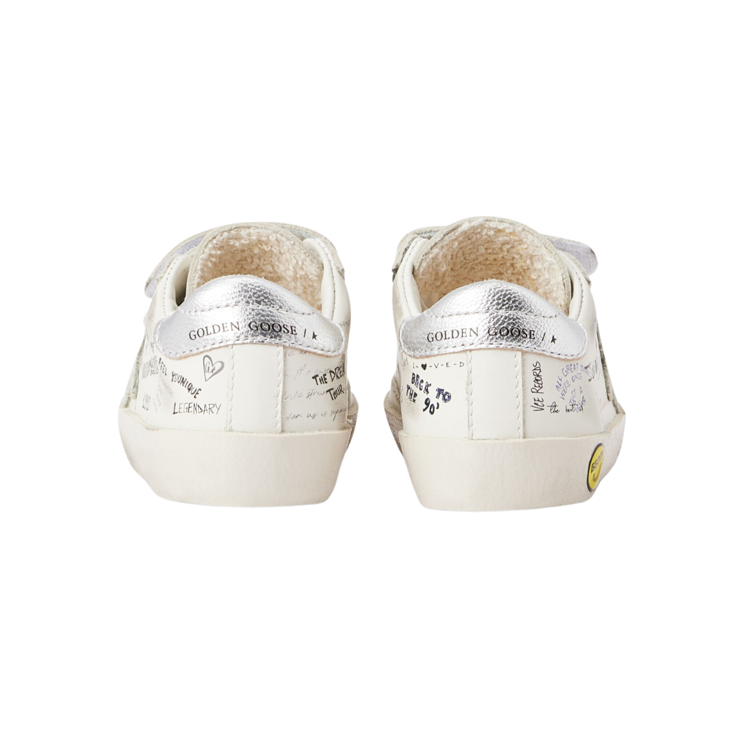 Old School Velcro Kids Shoes - Classic Retro Sneakers for Boys & Girls - Comfortable Lightweight Athletic Shoes for School, Play & Everyday Wear