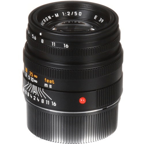 Leica Summicron M 50mm f/2.0 Manual Focus Prime Lens for Leica M Mount Cameras - Black | Perfect for Street Photography, Portraits & Low Light Shooting