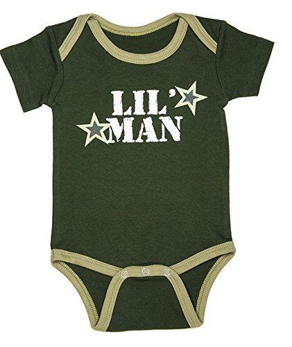Ganz Onesie - Lil' Man Green Baby Romper | Soft Cotton Pajamas for Boys | Perfect for Sleepwear, Playtime & Photo Shoots