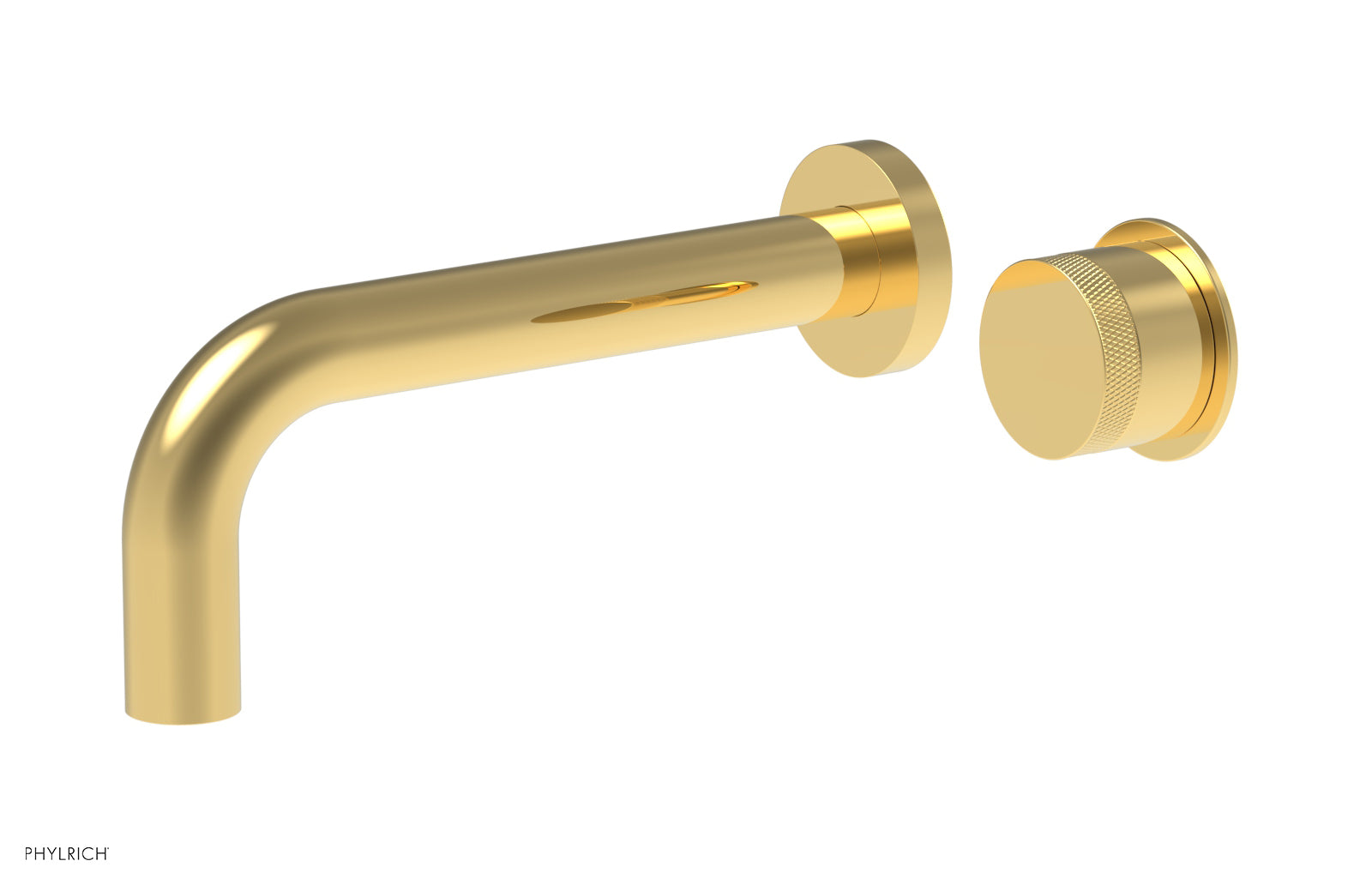 Basic II Single Handle Wall Lavatory Faucet Set with Knurled Handle - 230 18 - Perfect for Bathroom Sink, Powder Room, and Guest Bath Installation