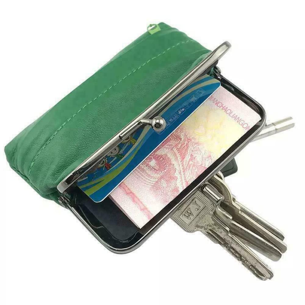 Premium Women's Leather Wallet - Medium Size Soft Clutch Purse with Coin Pocket & Secure Clip Top (Red) | Perfect for Everyday Use, Travel & Gift Giving