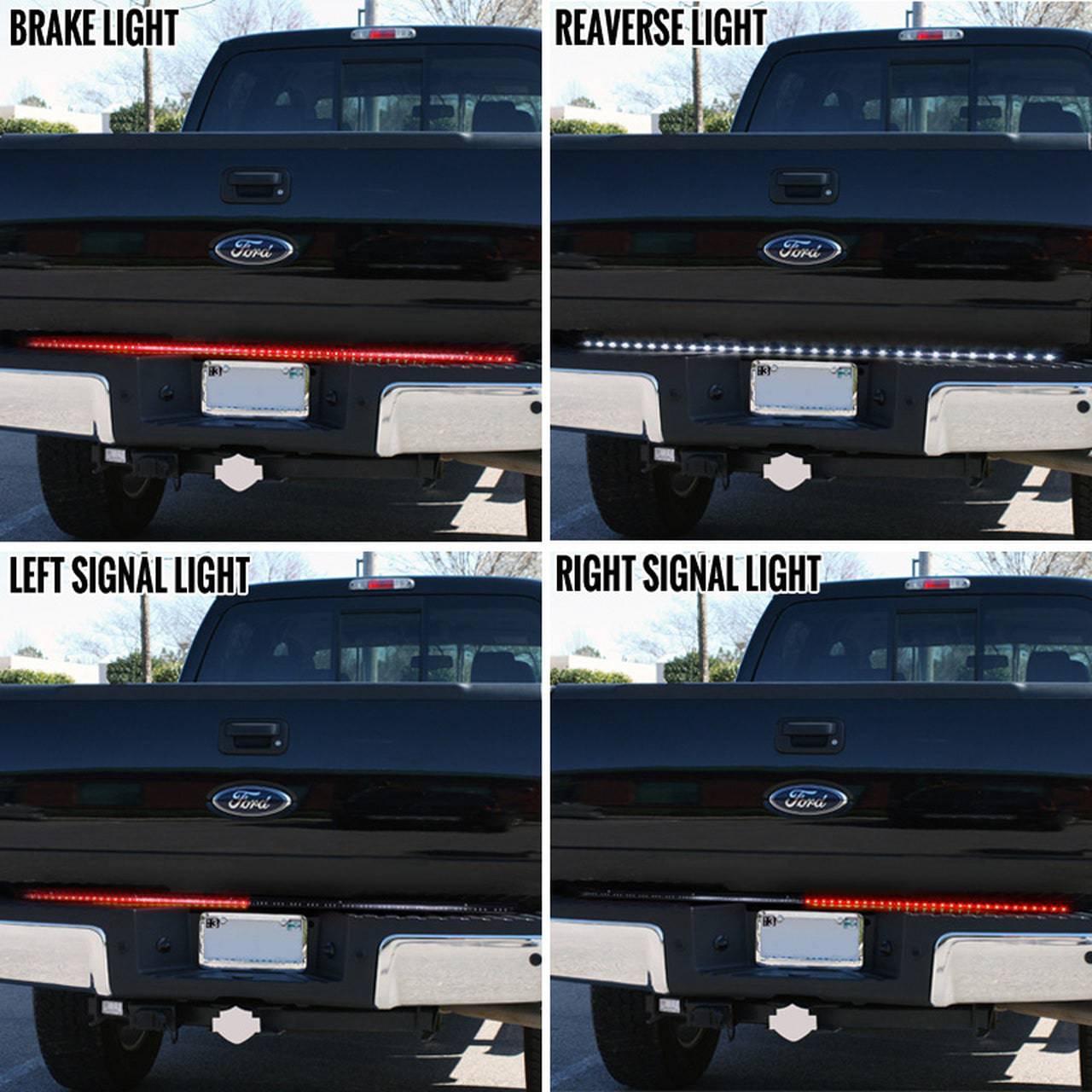 60 LED Tailgate Light Bar - Red Rear Brake & Signal Light for Trucks & SUVs | Waterproof & Durable for Off-Roading & Night Driving
