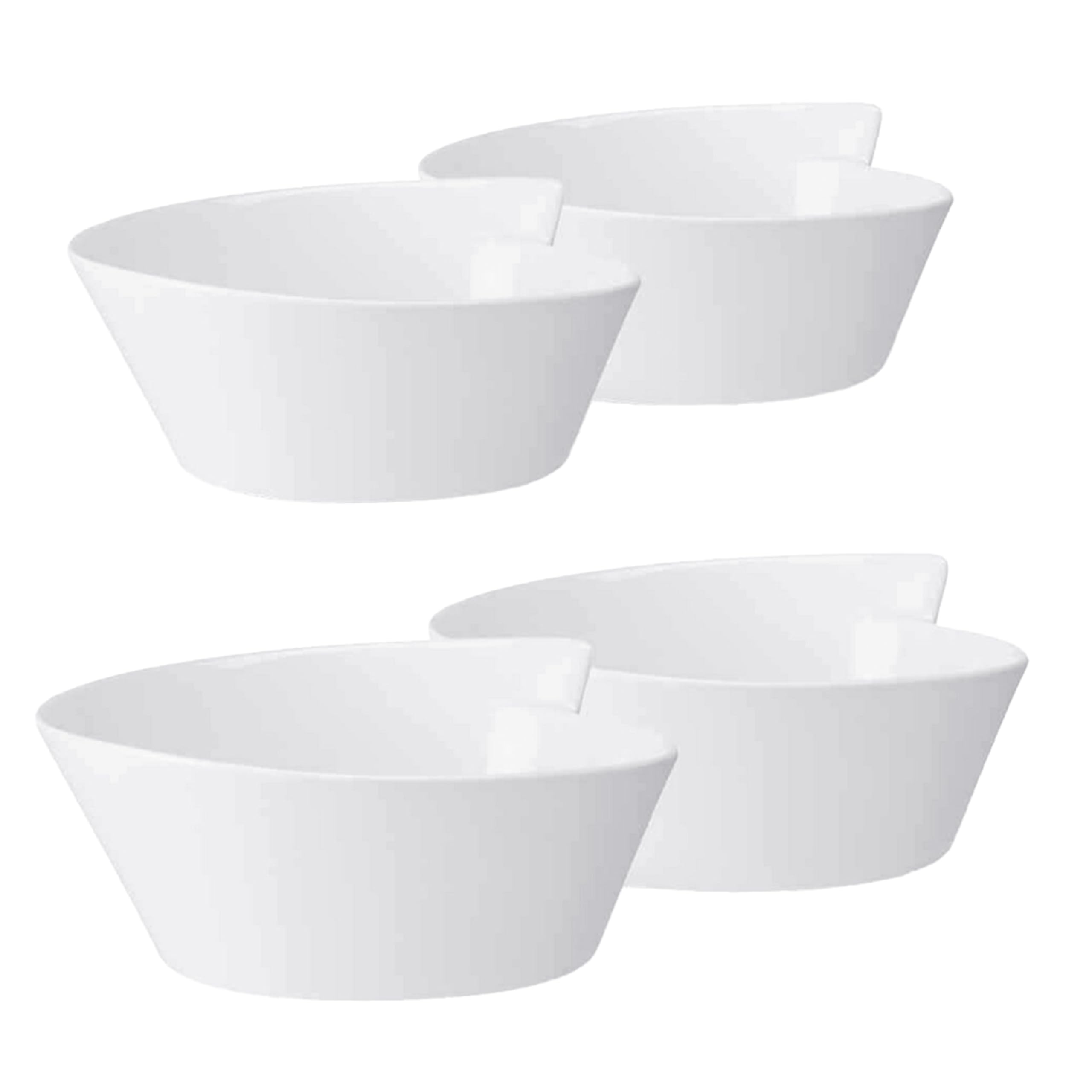 Villeroy & Boch NewWave Large Rice Bowl Set of 4 - Premium Porcelain Dinnerware for Asian Cuisine, Soup, Salad & Home Dining Decor