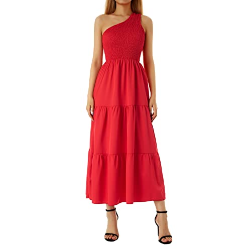 One Shoulder Red