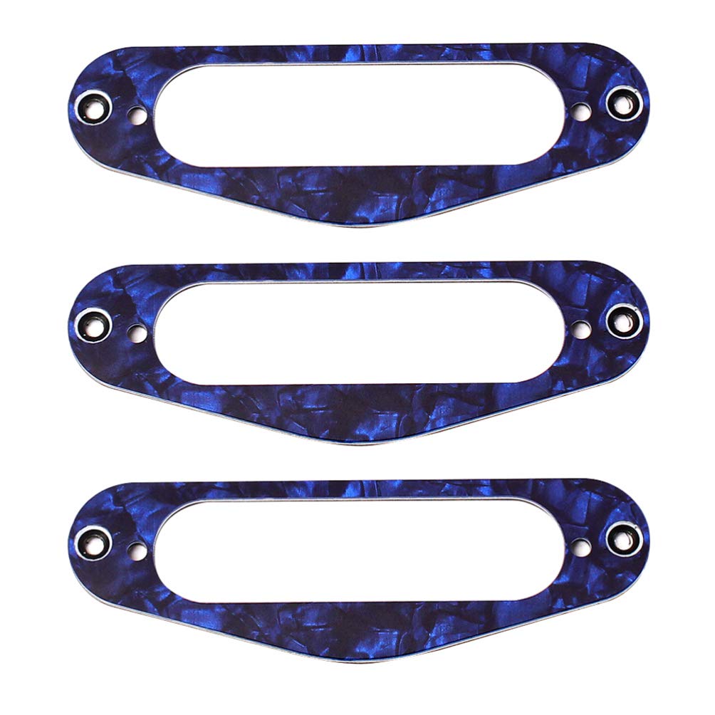 EXCEART 3-Piece Single Coil Guitar Pickup Frame Set - Replacement Plate Ring for Electric Guitars - Perfect for DIY Guitar Upgrades, Repairs, and Custom Modifications