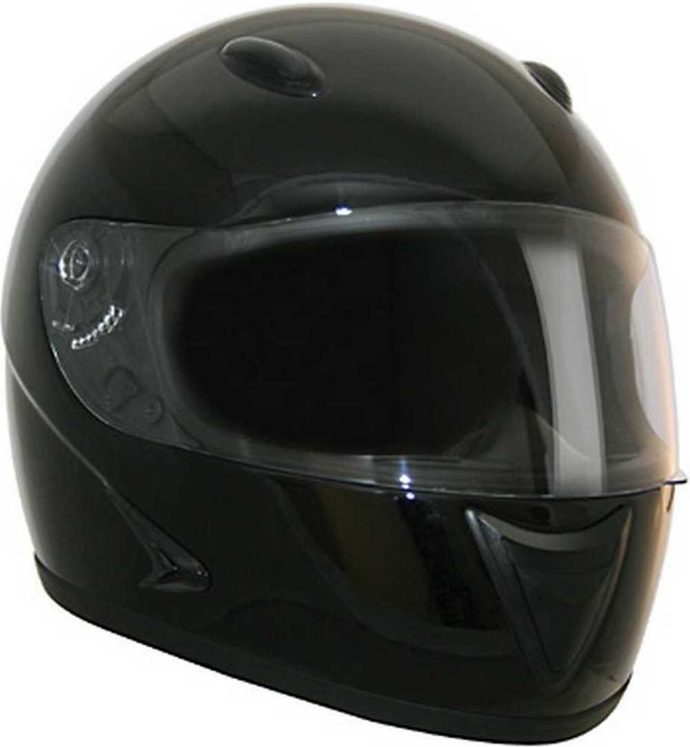 HCI Gloss Black Full Face Motorcycle Helmet - Lightweight ABS Shell with Advanced Ventilation System for Street & Racing | DOT Certified Safety Gear for Men & Women Riders