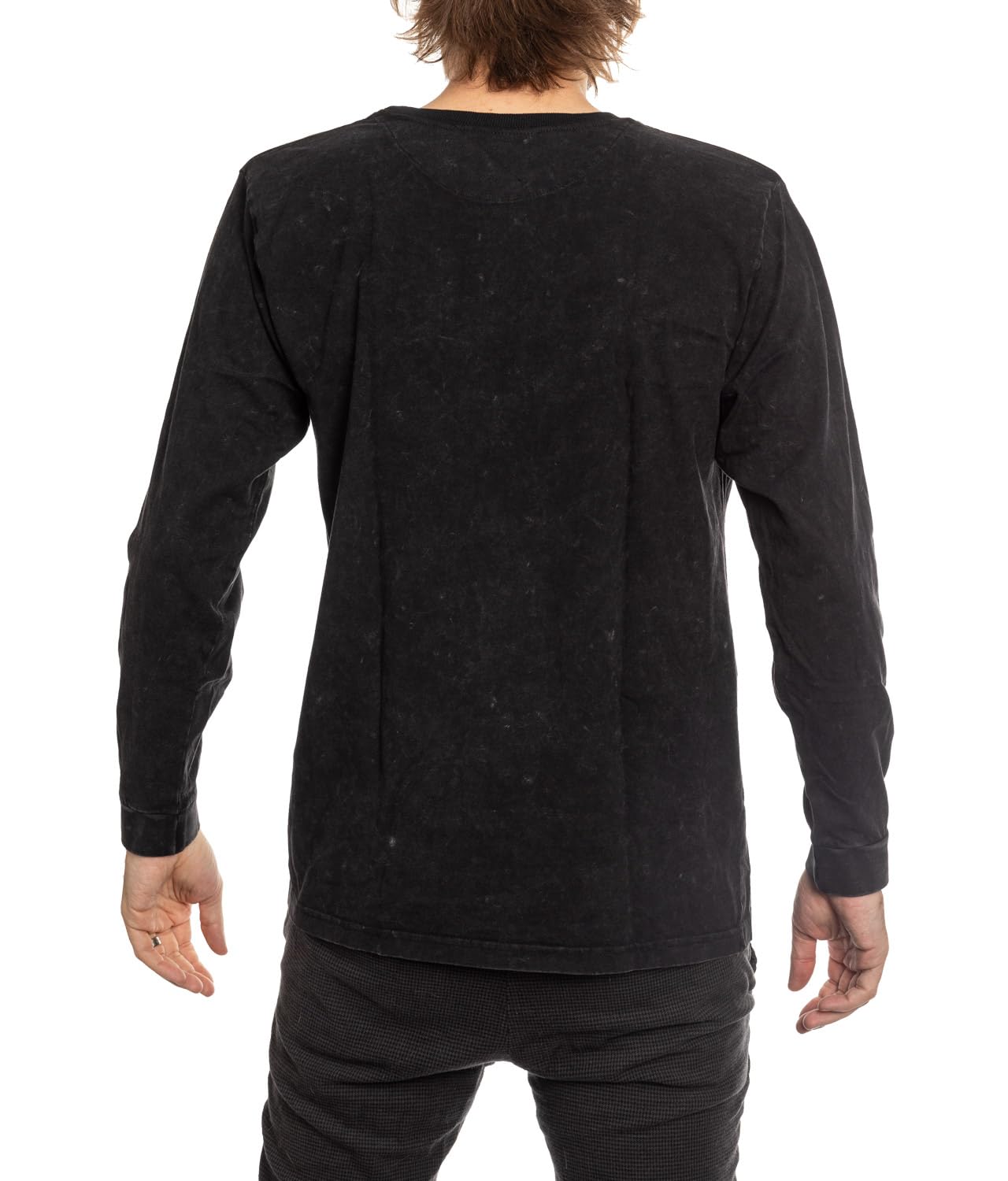 Calhoun NHL Surf & Skate Men's Acid Wash Long Sleeve Cotton Shirt - Casual Wear for Skateboarding, Surfing & Street Fashion
