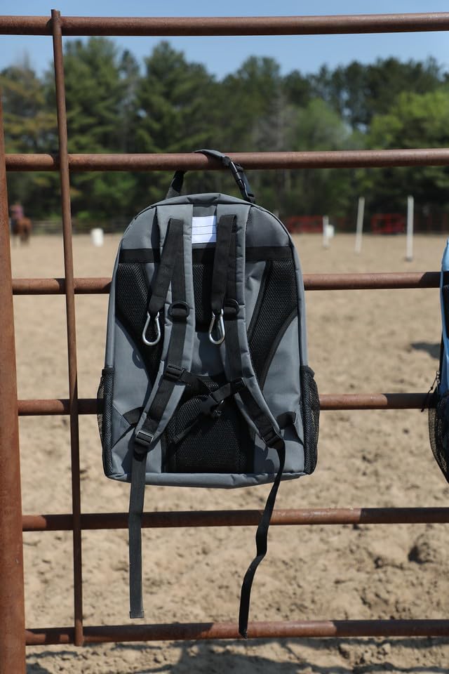 Durable Travel & Grooming Bag for Dogs & Horses with Hay Storage - Portable Pet Care Accessories for Outdoor Adventures, Camping & Stable Visits (Grey)