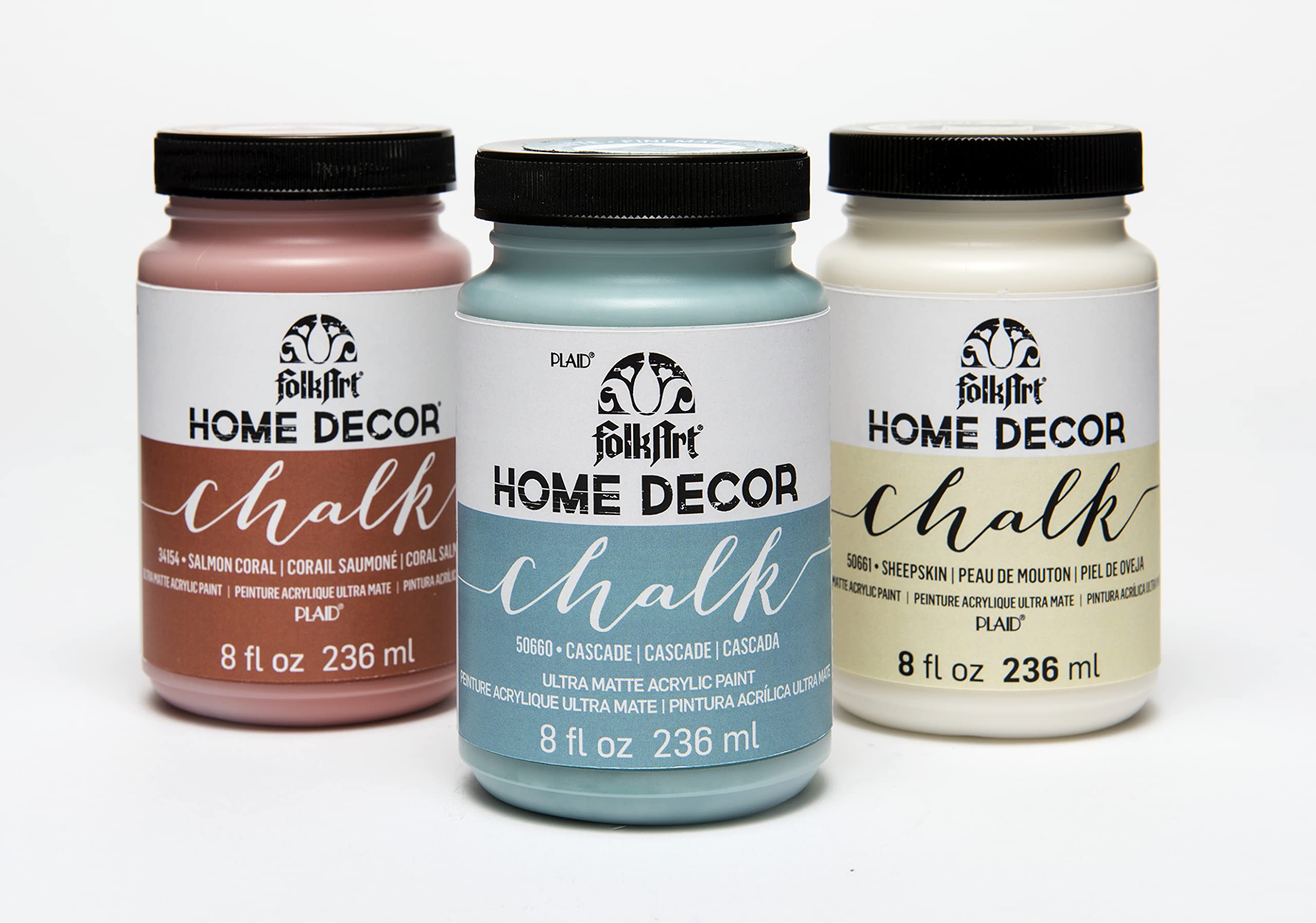 FolkArt Multi-Surface Chalk Paint for Furniture & Crafts - 8 oz (Cascade, 34159) - Perfect for DIY Home Decor, Chalk Painting Projects & Upcycling Furniture