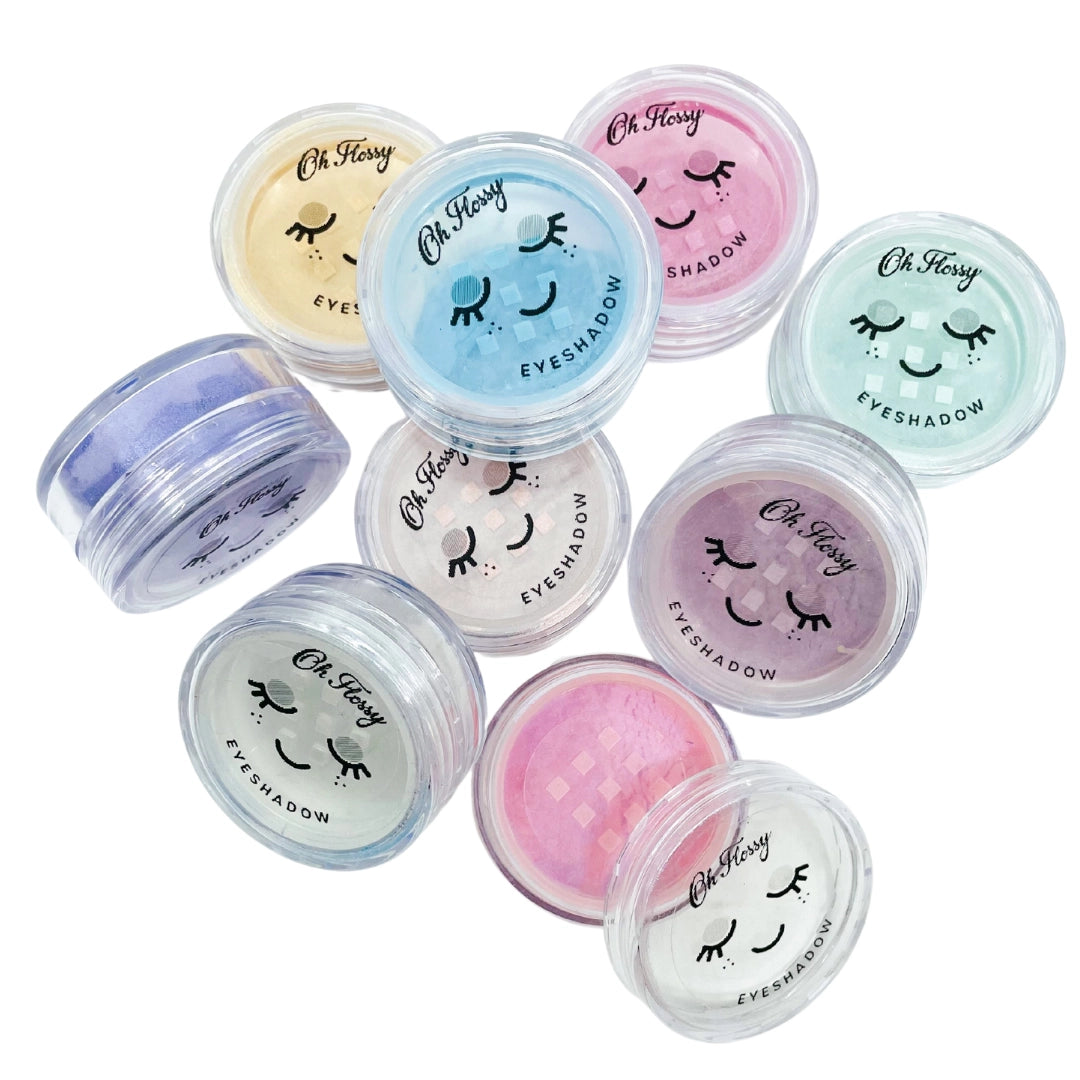 Oh Flossy Play Makeup Eyeshadow Palette - Non-Toxic Kids Pretend Makeup Kit for Girls, Perfect for Dress Up & Role Play Games (Birthday Gift, Party Fun)