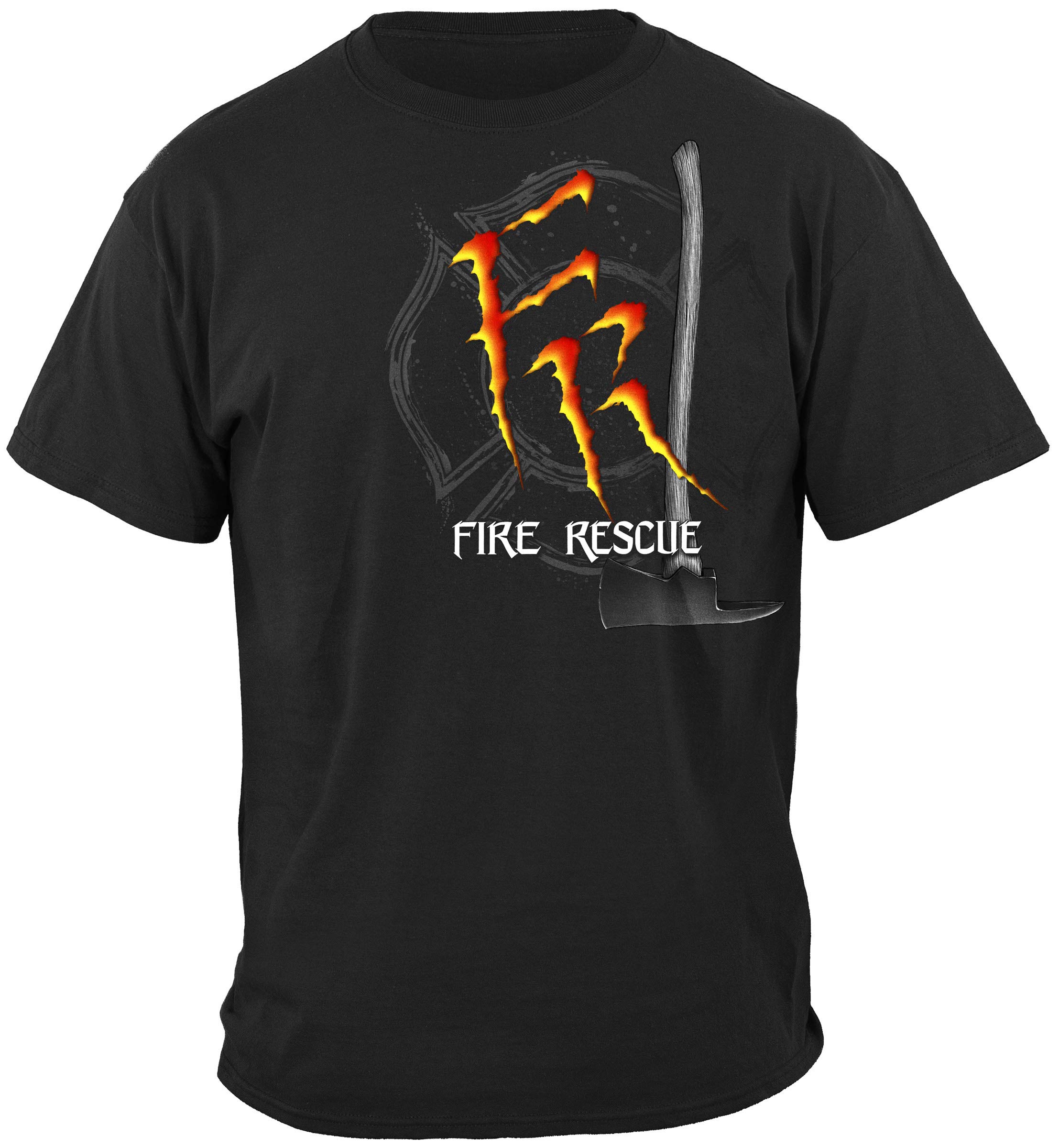 Firefighter T Shirt for Men - Monster Claws Design Fire Rescue Tee FF2066 - First Responder Gifts & Fire Dept Apparel for Casual Wear