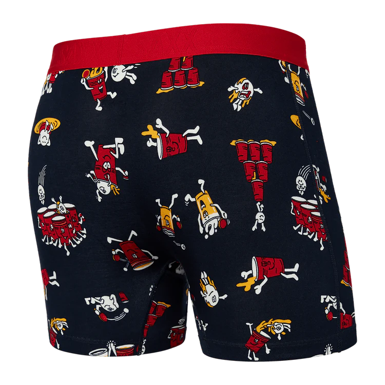 SAXX Vibe Super Soft Boxer Briefs for Men - Comfortable & Breathable Underwear in Dark Ink - Perfect for Everyday Wear, Workout & Lounge