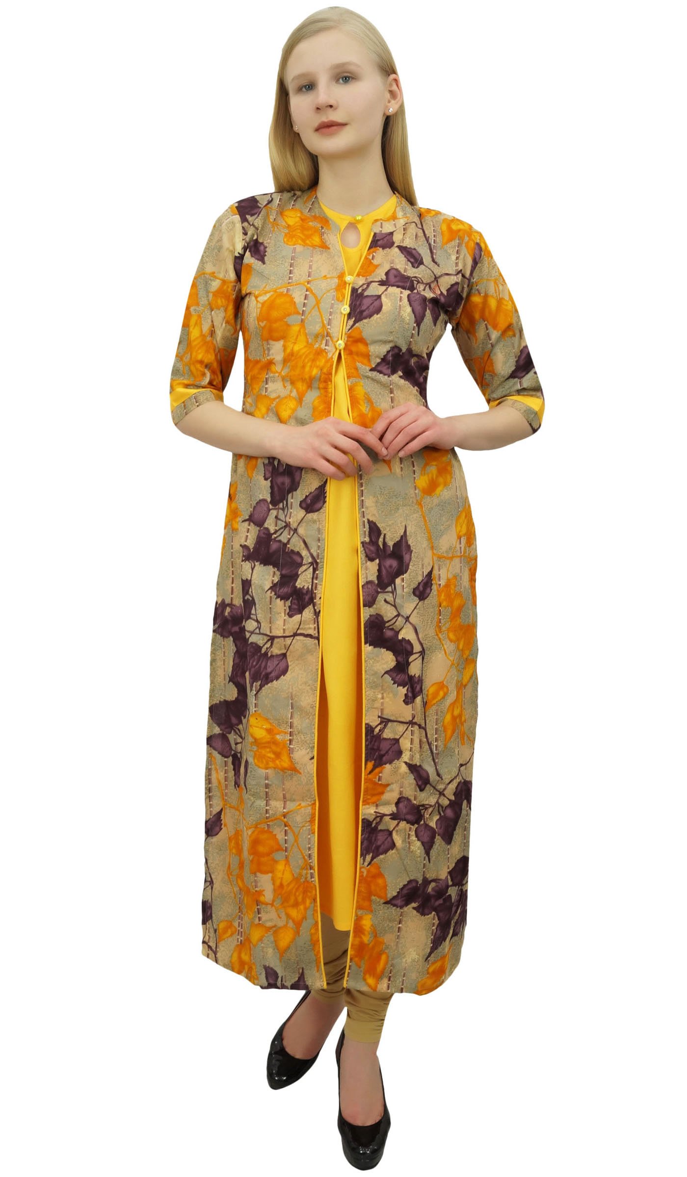 Stylish Women's 2-Piece Kurta Set with Jacket - Indian Designer Ethnic Dress for Parties & Festivals | Perfect for Diwali, Weddings & Cultural Events