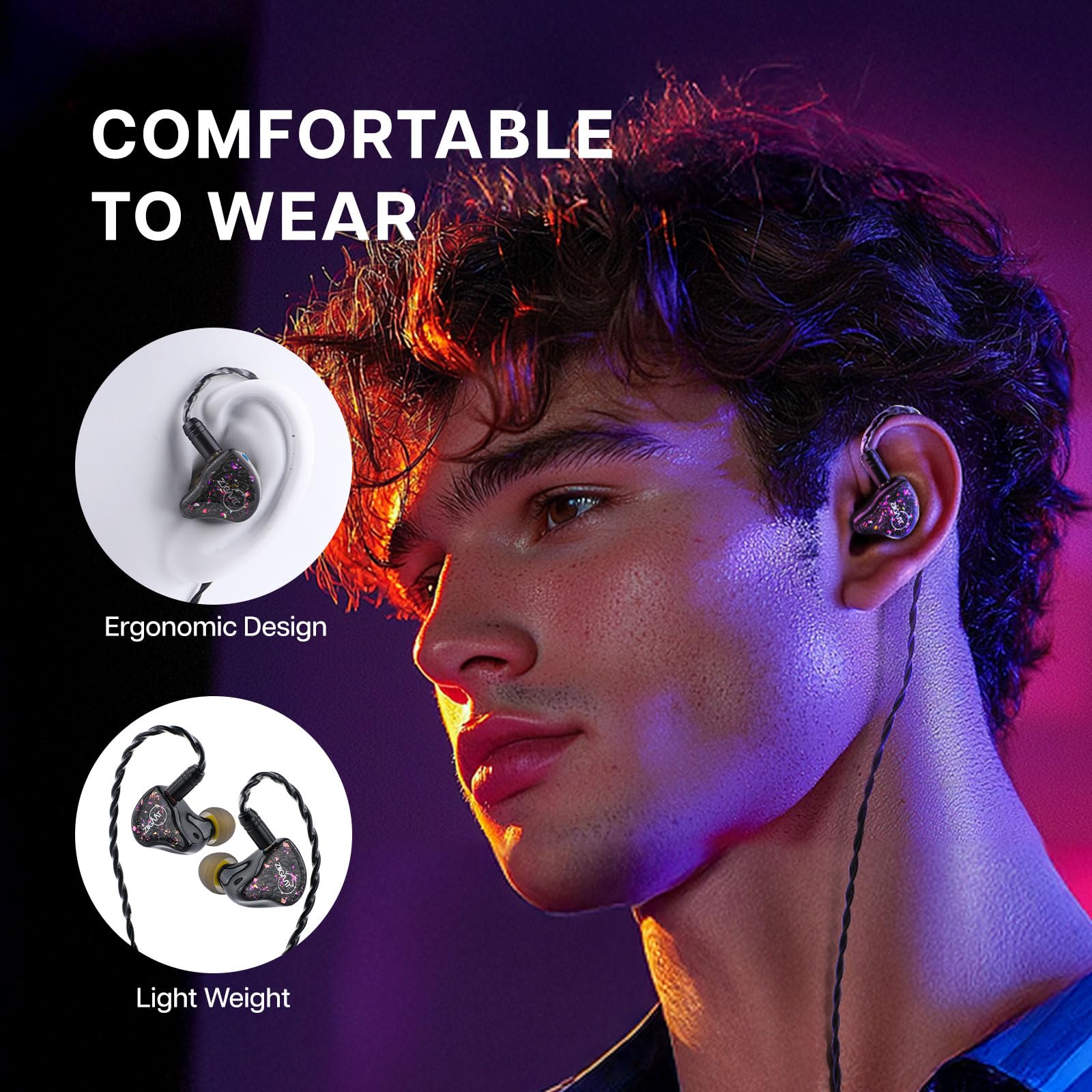 Linsoul ZiiGaat x Fresh Reviews Arete High-Fidelity In-Ear Monitors with LC02 Protective Carrying Case - Perfect for Audiophiles, Musicians, and Studio Recording