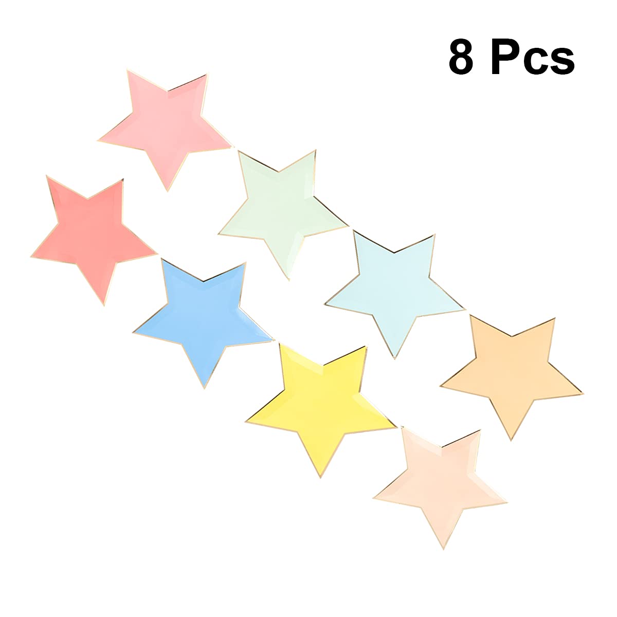 8-Pack Disposable Party Plates - 10 Inch Paper Plates for Cake, Desserts & Snacks - Perfect for Birthdays, Picnics & BBQ Gatherings