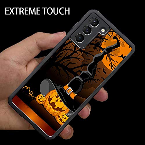 Halloween Pumpkin Pattern Shockproof TPU Case for Samsung Galaxy S22 - Cute Protective Phone Cover with Anti-Scratch Design - Perfect for Fall Festivals, Trick-or-Treating & Everyday Use