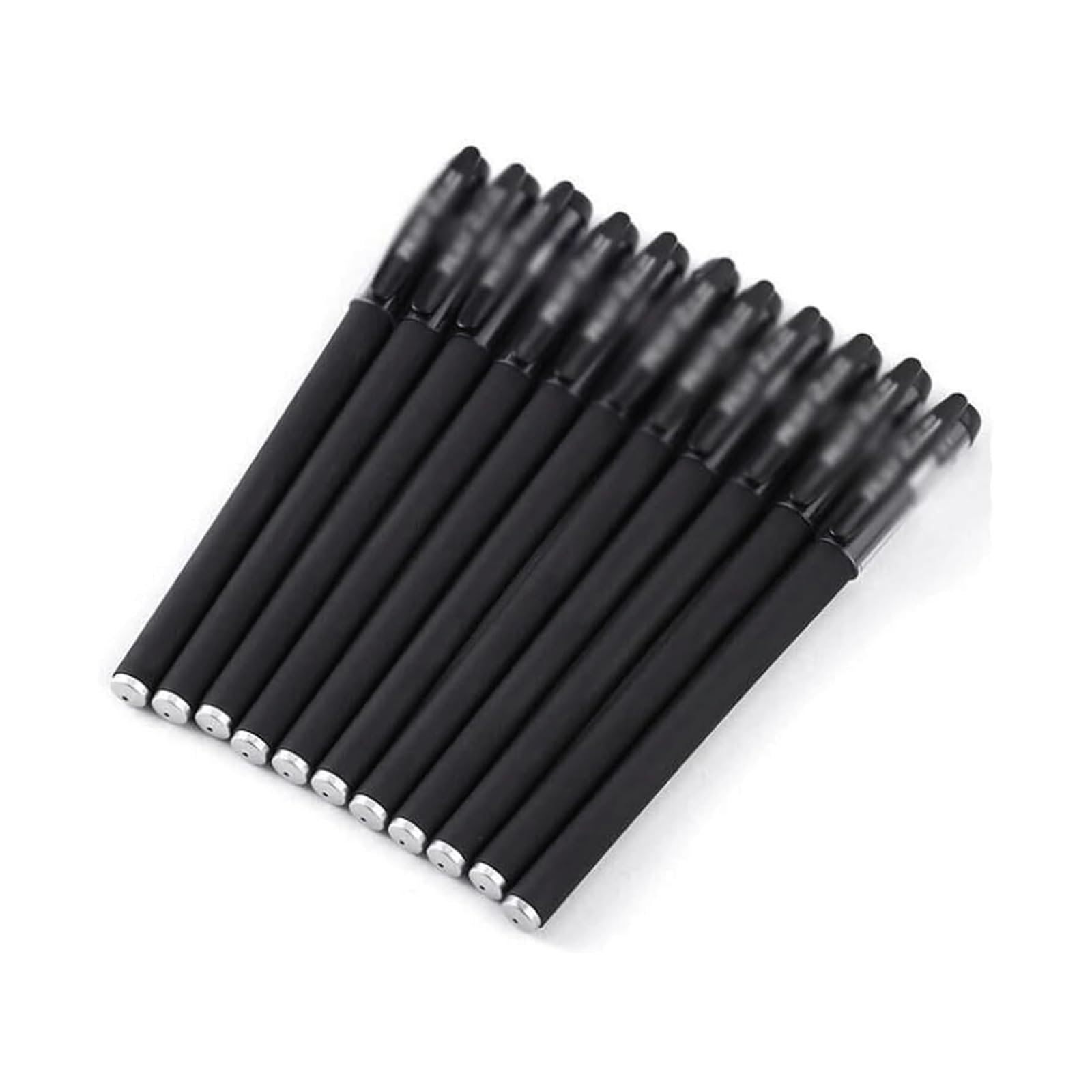 10-Pack Black Matte Gel Pens - 0.5mm Fine Point Ballpoint Pens with Quick-Drying Ink - Smooth Writing for Office, School & Art Projects - Perfect for Note Taking, Journaling & Creative Drawing