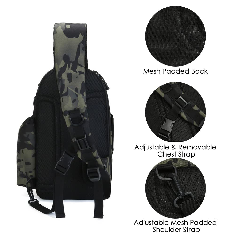 Qingyuan Fishing Shoulder Bag - Waterproof Travel Carry Bag with Reel Storage for Outdoor Fishing & Camping | Perfect for Anglers & Travel Enthusiasts