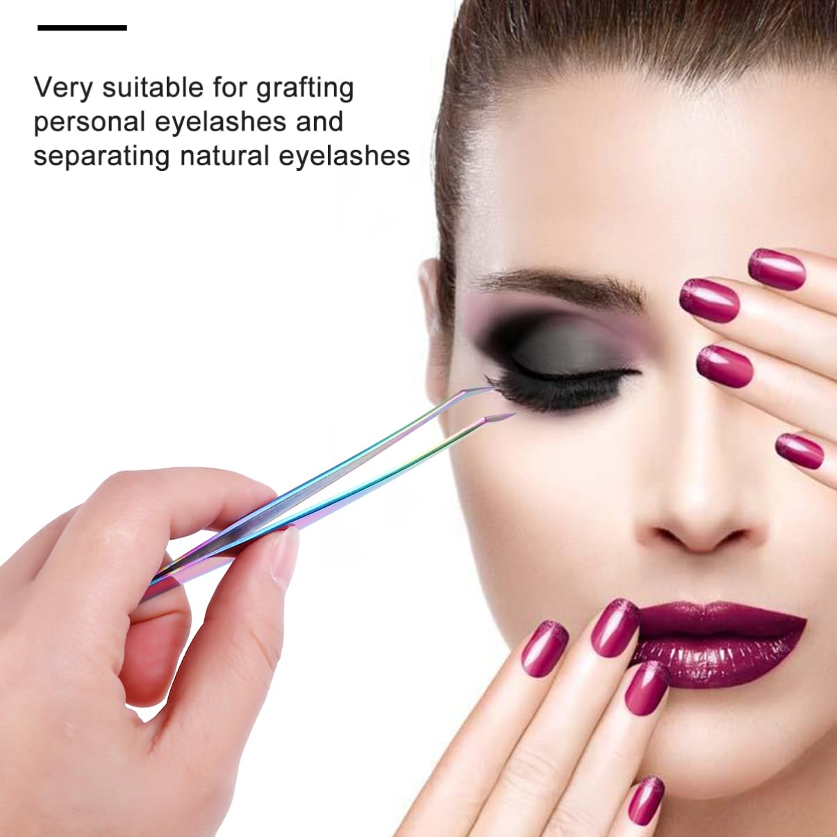 Professional Stainless Steel Ergonomic Eyelash Tweezers Set - Precision Lash Extensions Tools for Women, DIY & Salon Use | Perfect for Home Makeup, Beauty Salons & Professional Lash Artists