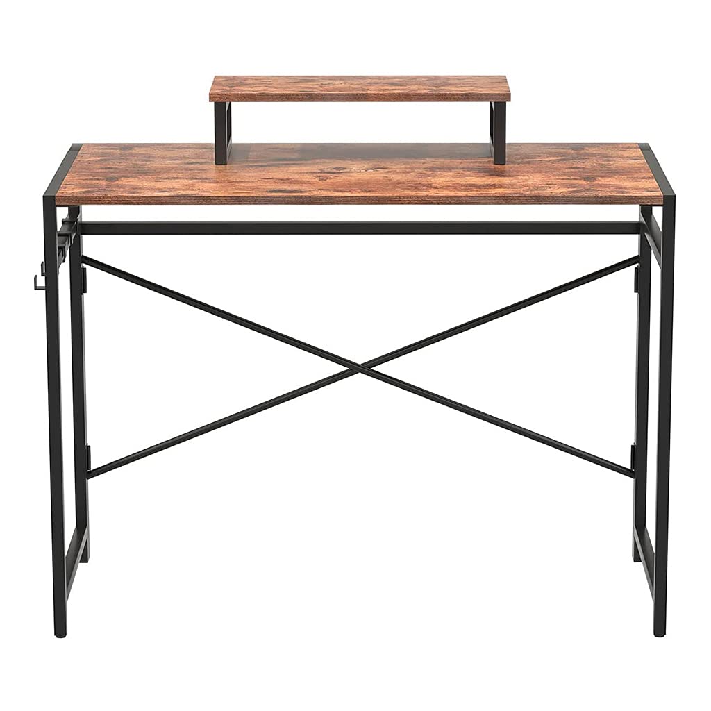 Yxx Folding Desk with Monitor Lifter & 3 Hooks - 39