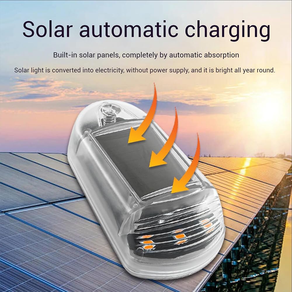 2024 Upgraded Solar Powered Truck Cab Lights - No Drill Installation, Wireless with Vibration Sensor (Black/Yellow) - Perfect for Night Driving & Off-Road Adventures