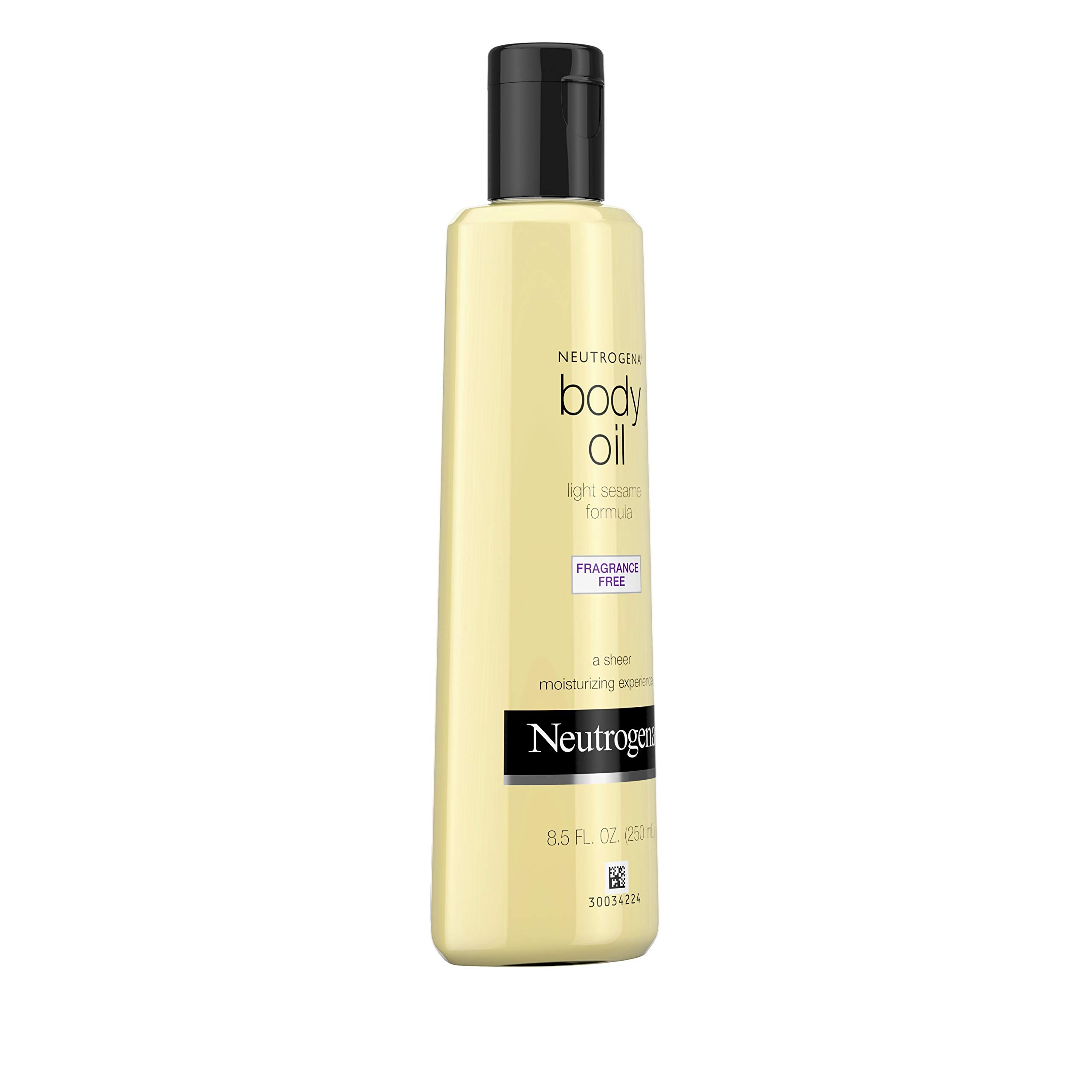Neutrogena Fragrance-Free Lightweight Body Oil for Dry Skin - Sheer Moisturizer with Light Sesame Formula, 8.5 fl oz | Hydrating Skin Care for Daily Use, Post-Shower & Massage Therapy