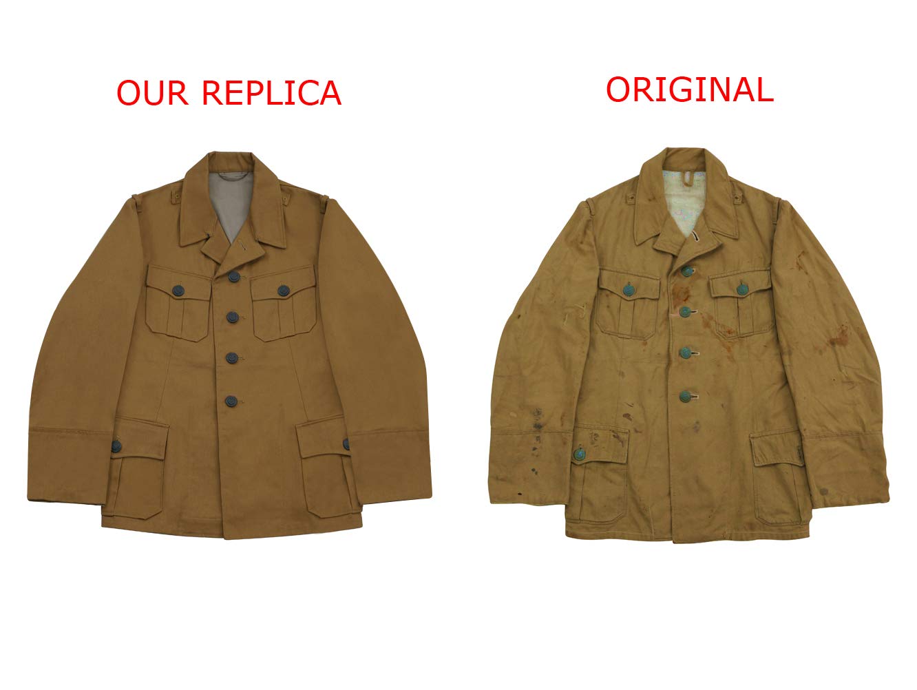 WW2 German Tropical Kriegsmarine EM Sand Tunic - Authentic WWII Military Uniform for Reenactment & Collectors | Perfect for Historical Events, Cosplay & Display