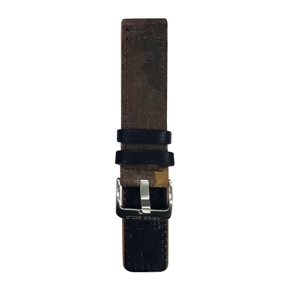 ARIES GOLD CAMO BROWN AG L0031 SILVER BUCKLE LEATHER STRAP Watch - Stylish Men's Fashion Accessory for Casual & Outdoor Activities