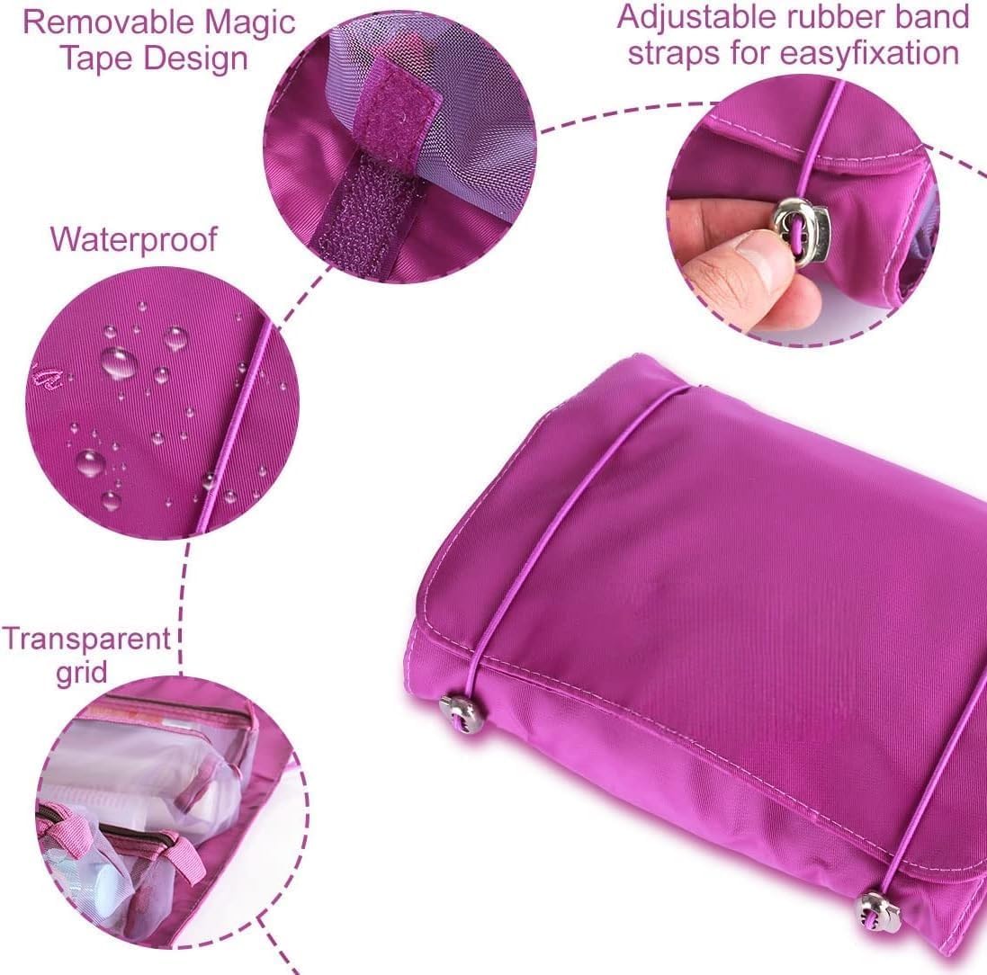 Foldable 4-in-1 Cosmetic & Jewelry Storage Pouch - Detachable Hanging Toiletry Organizer for Women | Travel Bathroom Accessories | Perfect for Makeup, Jewelry & Travel Essentials (1pc)