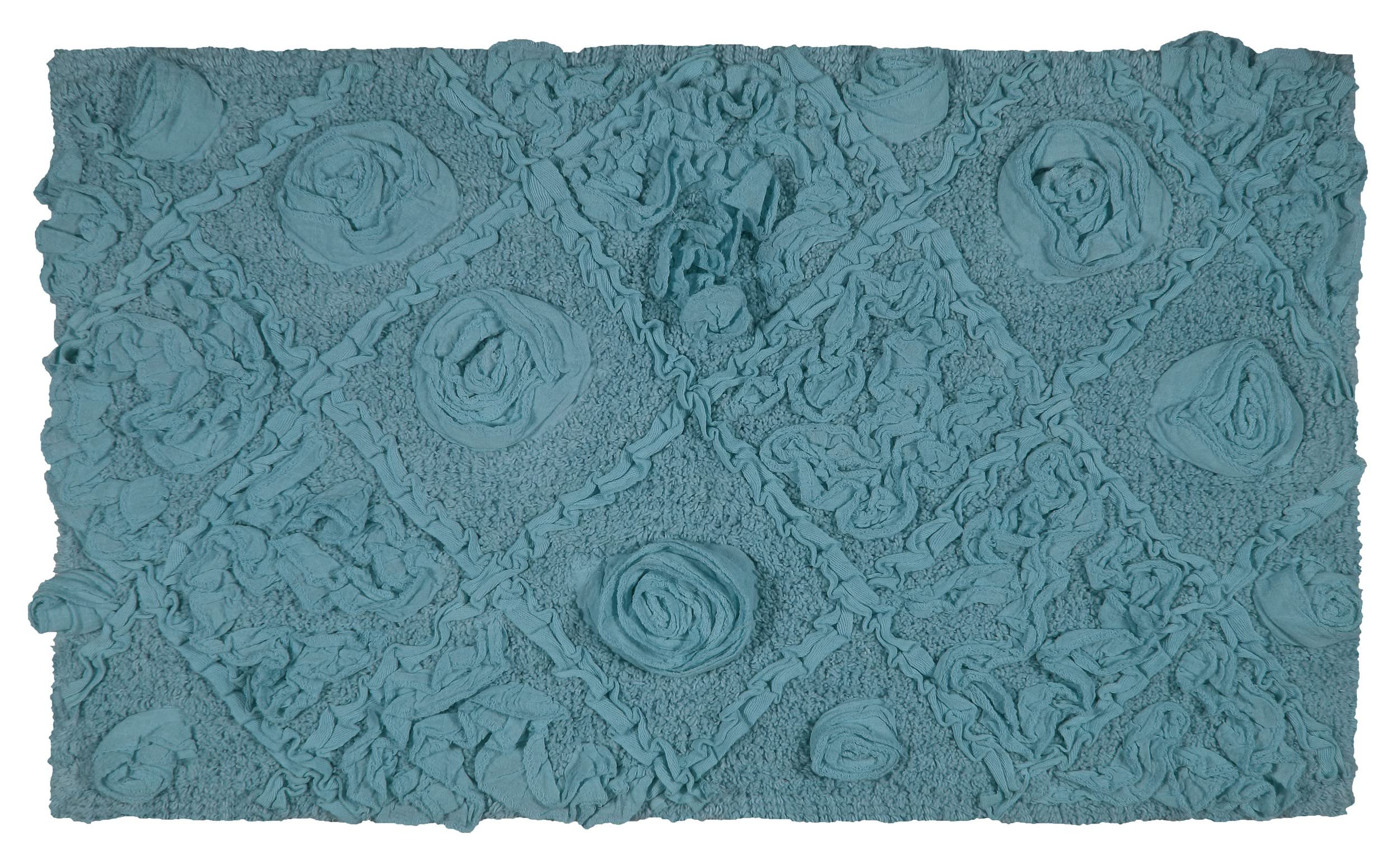 Home Weavers Modesto 100% Cotton Bath Rug Set - Ultra Soft & Absorbent Non-Slip Bathroom Mat, Washable Kitchen Floor Rug (21