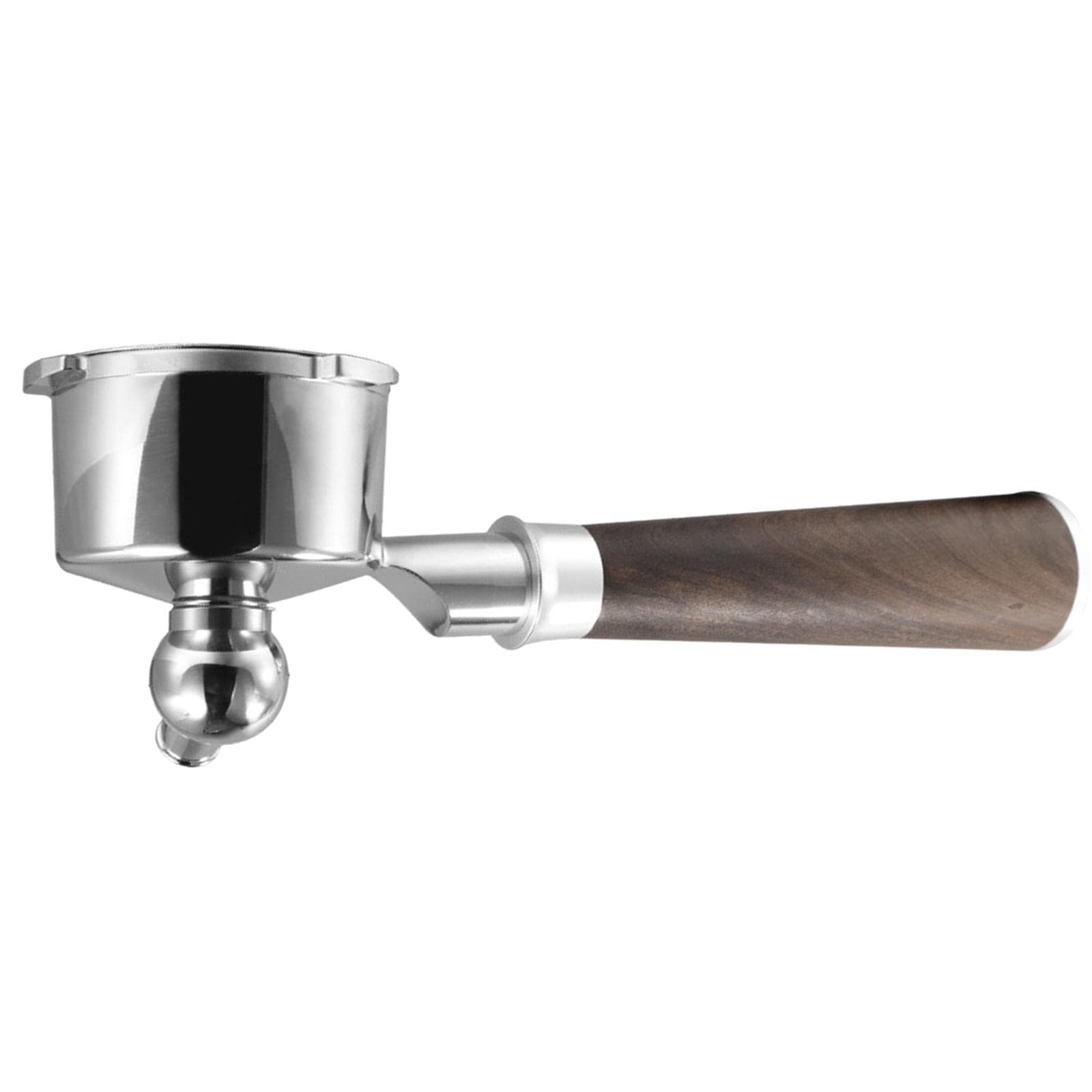 FAKEME 3 Ears 51mm Universal Coffee Portafilter with Wood Handle - Fine Mesh Filter Basket for Espresso Machines, Barista Accessory, Easy to Clean - Perfect for Home & Commercial Coffee Shops, Cafes, and Espresso Bars